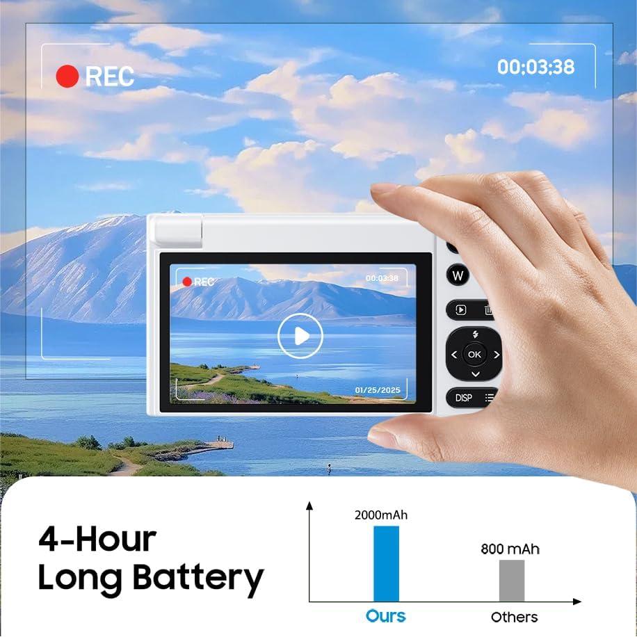 Cámara Digital 4K TZZPL A6 64MP Pantalla Flip 3"