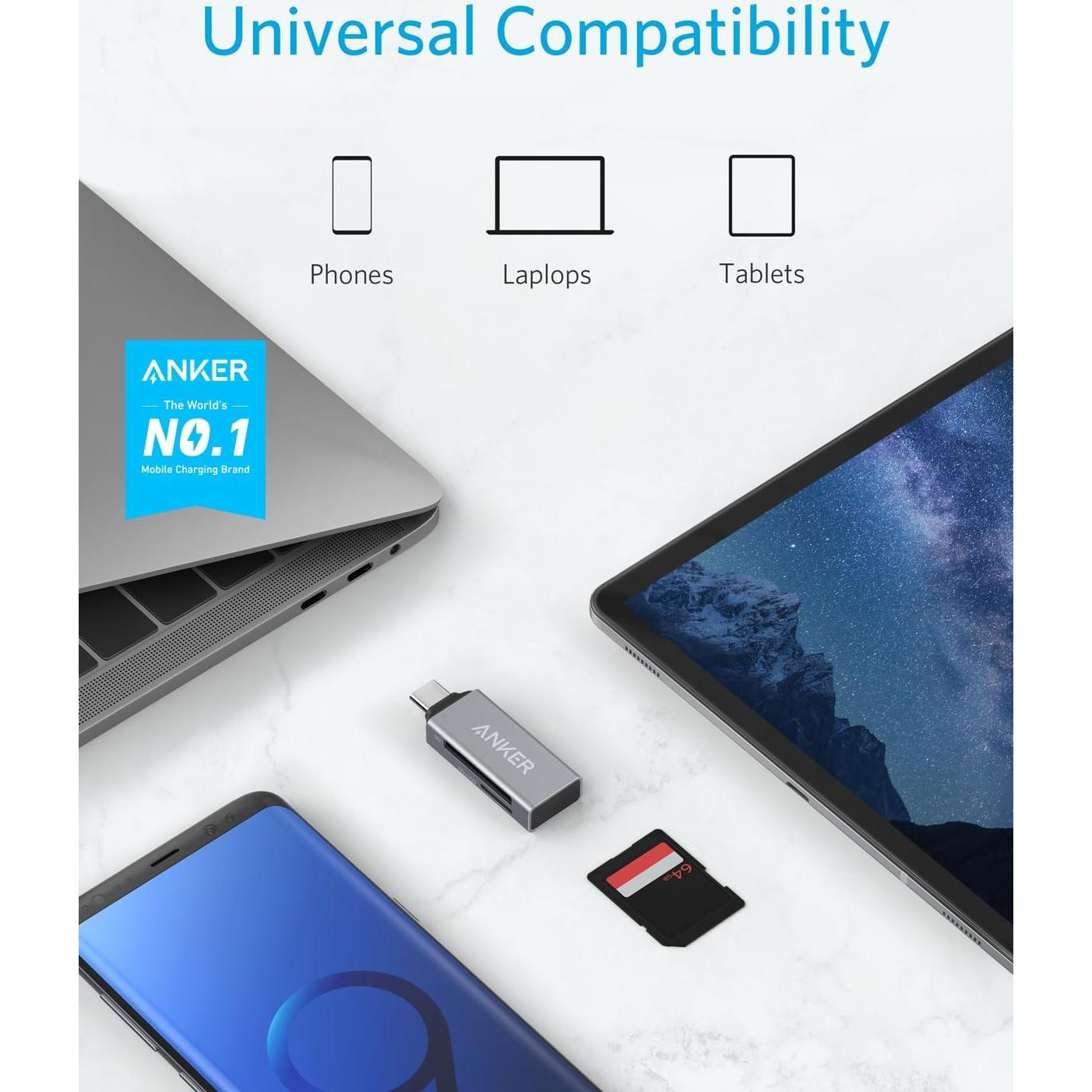 Lector de Tarjetas SD Anker PowerExpand USB-C 2-en-1