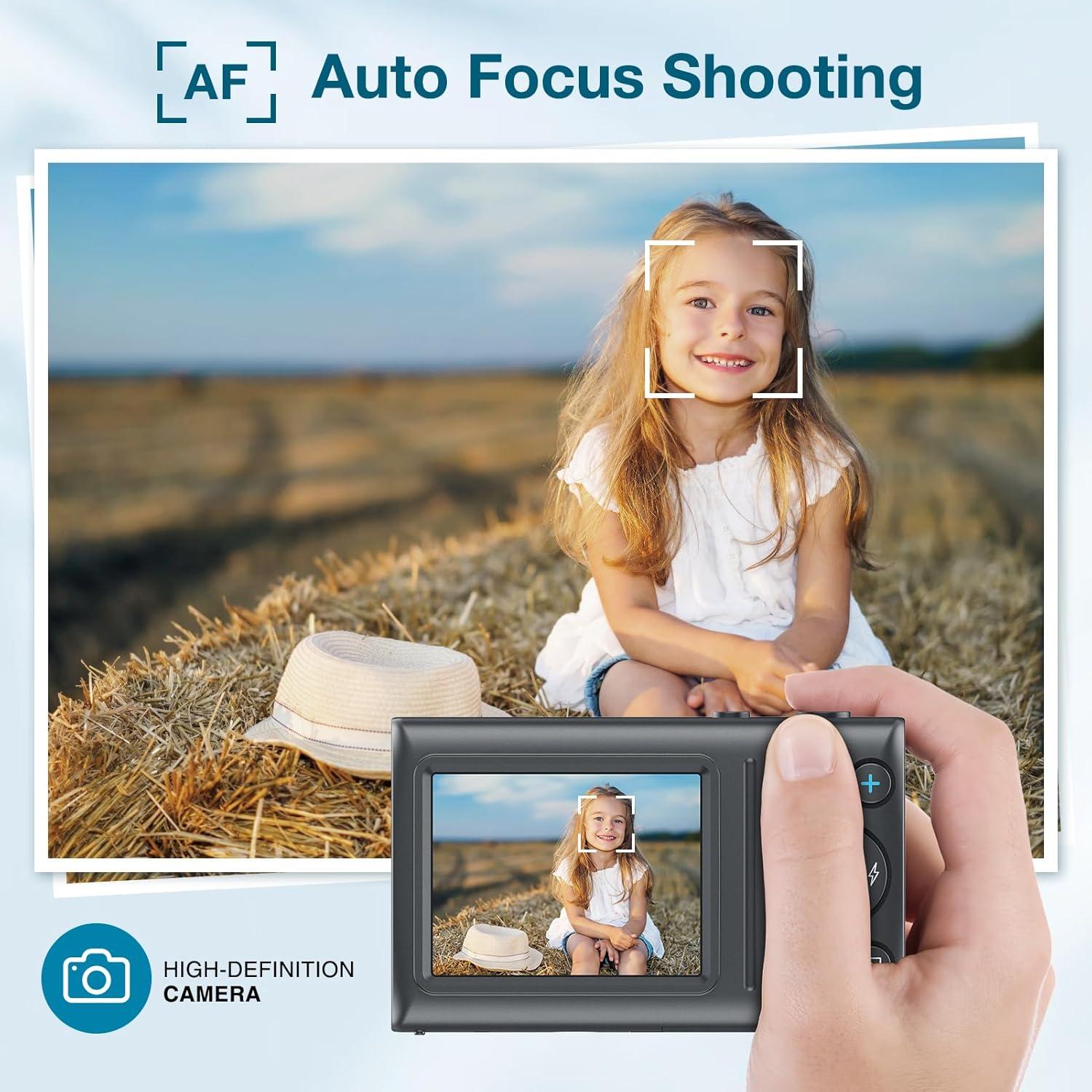 Cámara Digital Compacta DIGIERA C2 64MP 4K, Pantalla 6.1cm