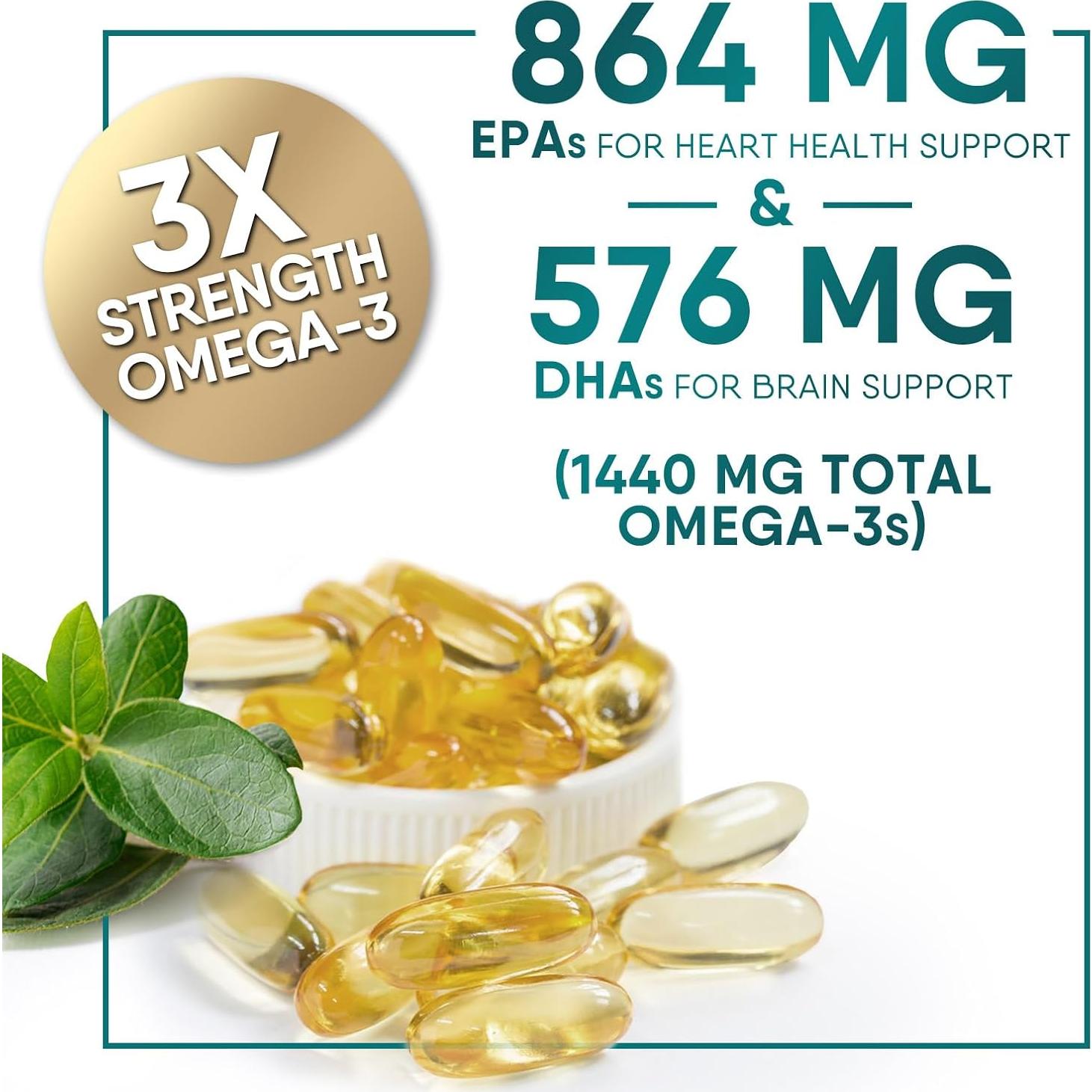 Suplemento Omega 3 Nature's Choice 2400 mg 60 Cápsulas Blandas