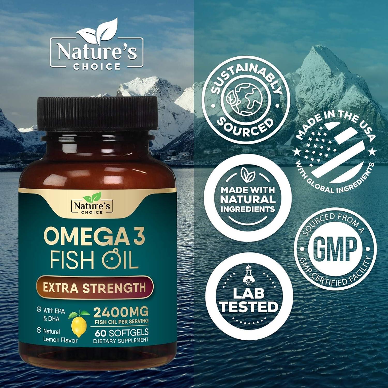 Suplemento Omega 3 Nature's Choice 2400 mg 60 Cápsulas Blandas