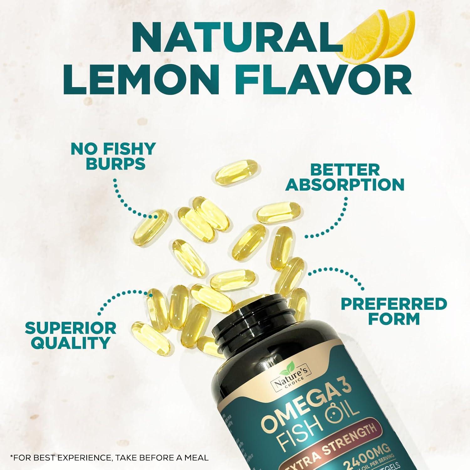 Suplemento Omega 3 Nature's Choice 2400 mg 60 Cápsulas Blandas