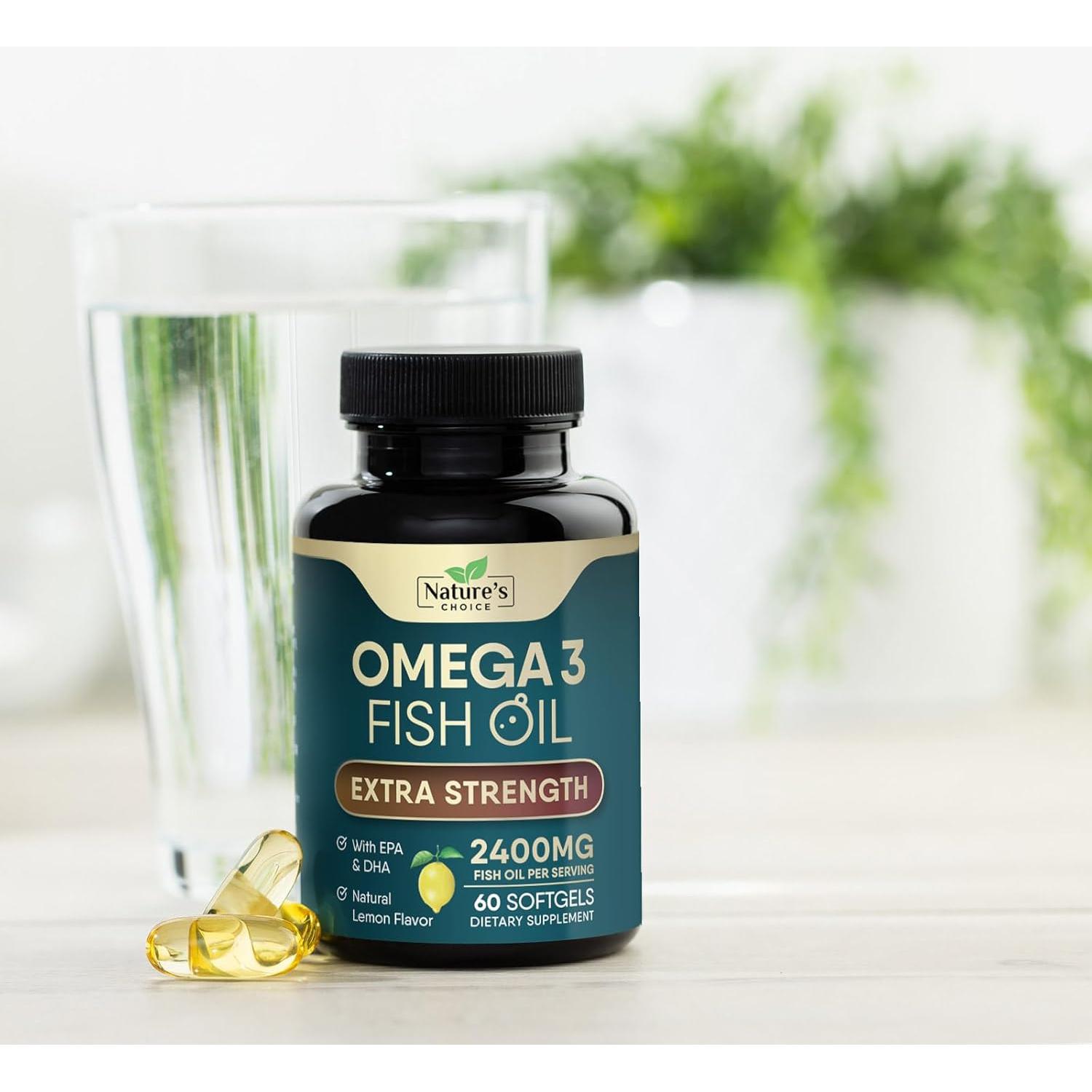 Suplemento Omega 3 Nature's Choice 2400 mg 60 Cápsulas Blandas