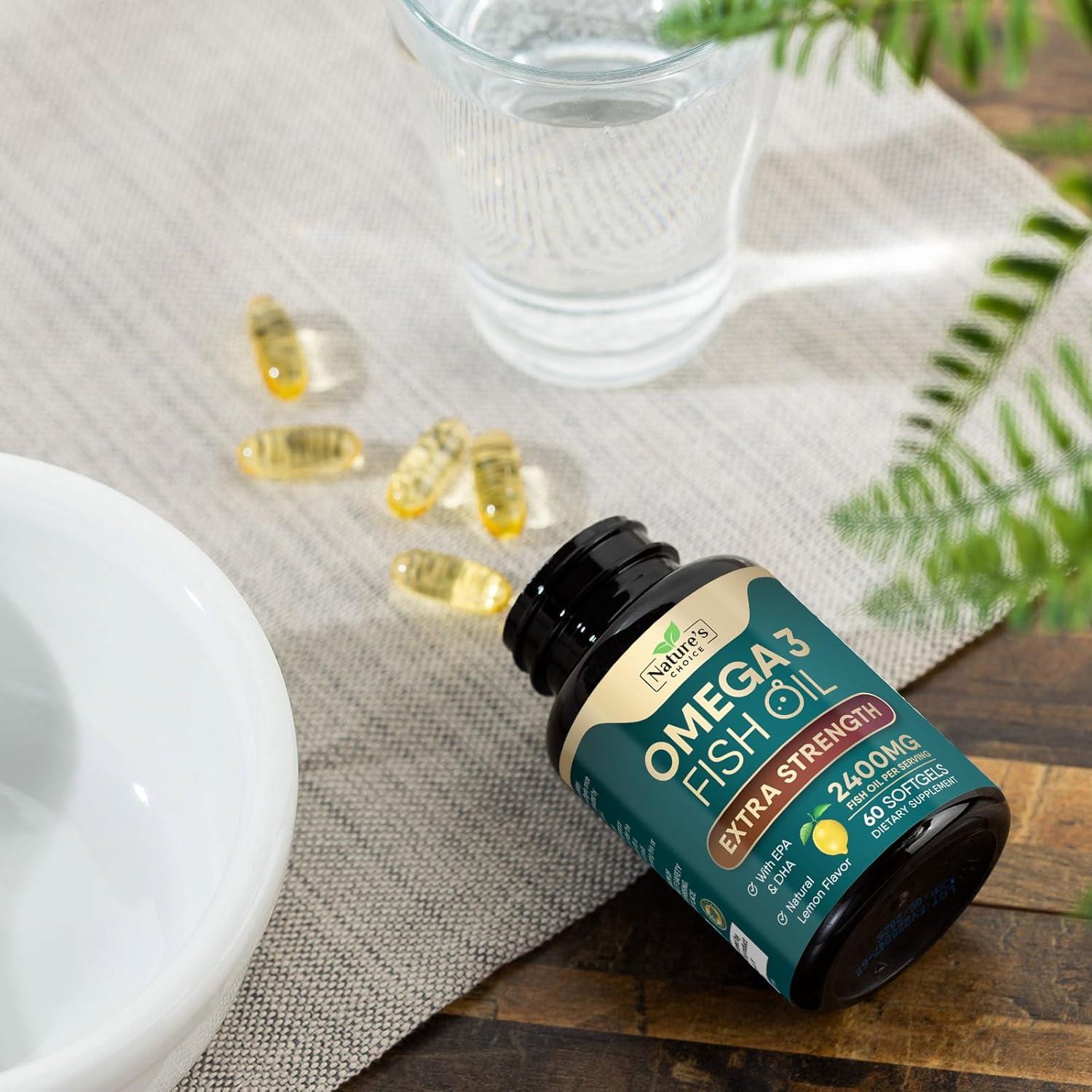 Suplemento Omega 3 Nature's Choice 2400 mg 60 Cápsulas Blandas