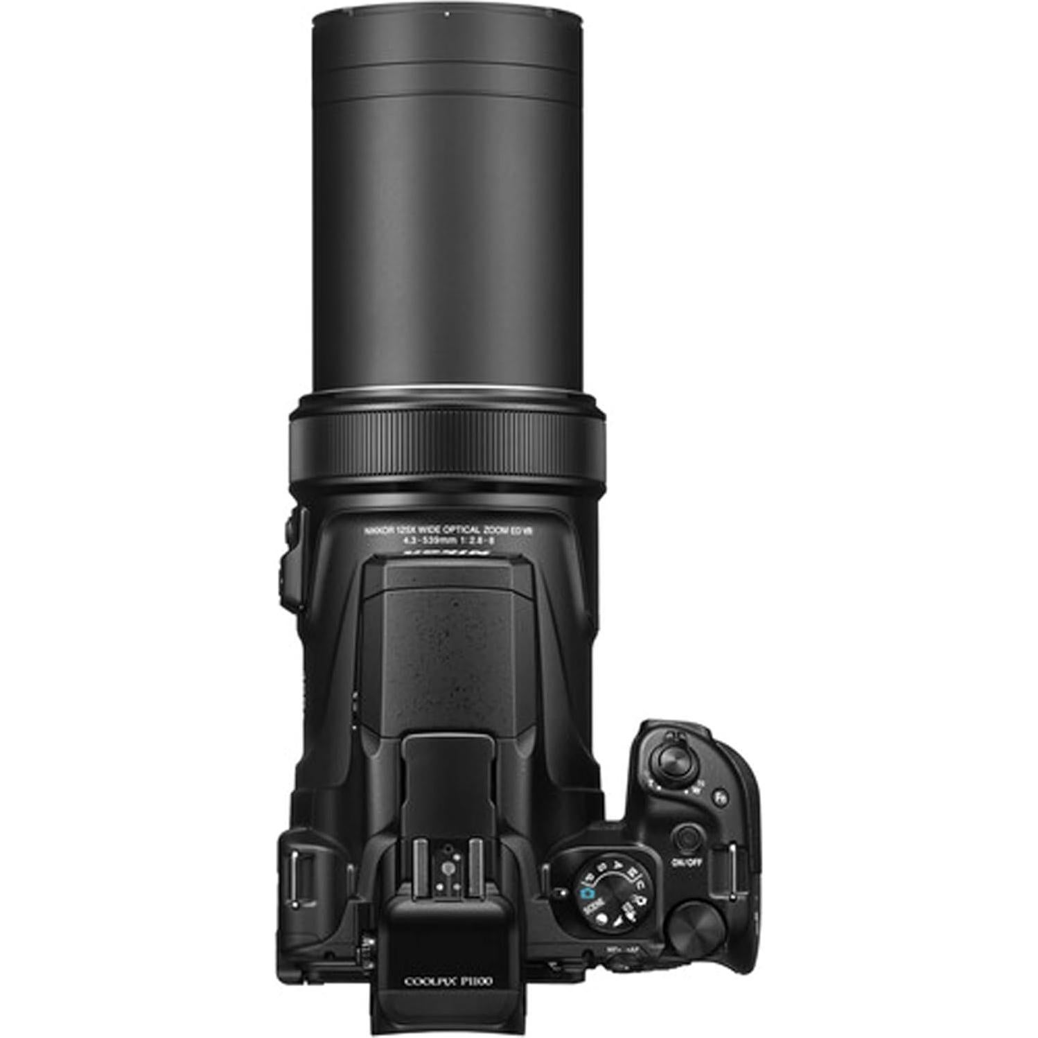 Nikon COOLPIX P1100 Superzoom Digital Camera | 125x,16 MP 4K Video + + 64GB Memory, Case, Gripster Tripod, and More (26pc Camera Bundle)