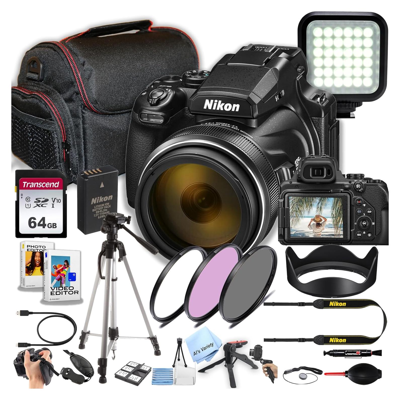 Cámara Digital Nikon COOLPIX P1100 16MP 125x Zoom + 64GB