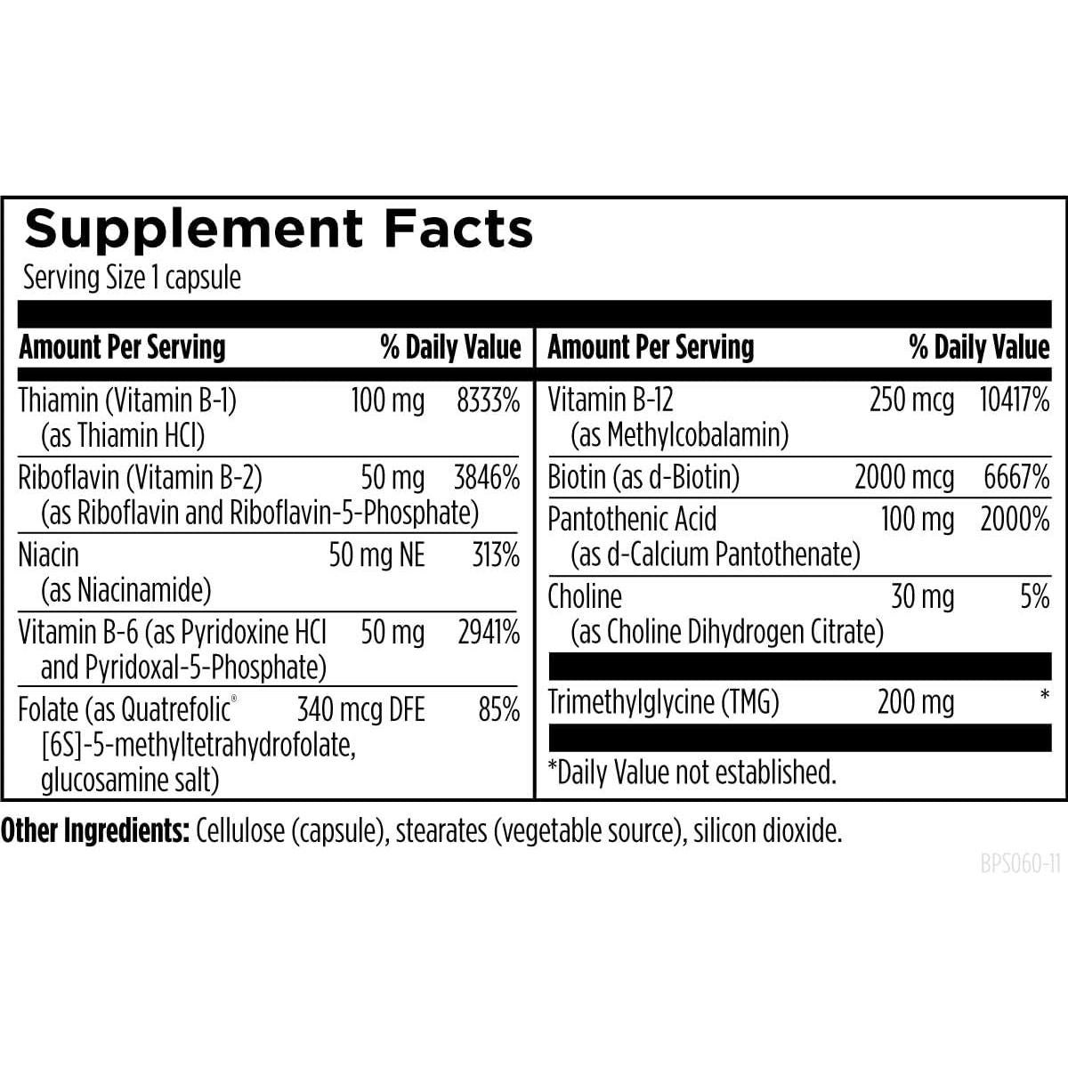 Complejo de Vitaminas B Metiladas Designs for Health 60 Cápsulas