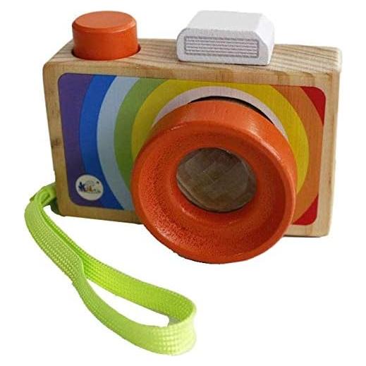 Juguete de cámara de madera GoodPlay con caleidoscopio portátil