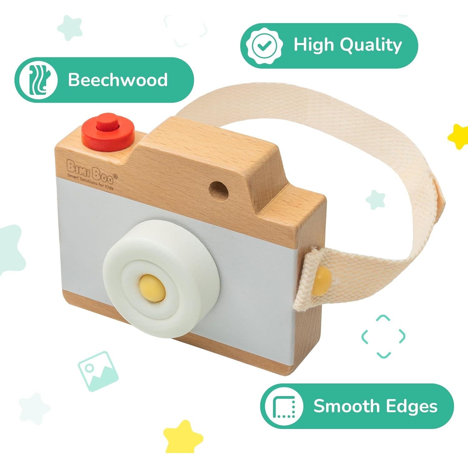 Cámara de Madera Bimi Boo para Bebés - Juguete Retro Seguro