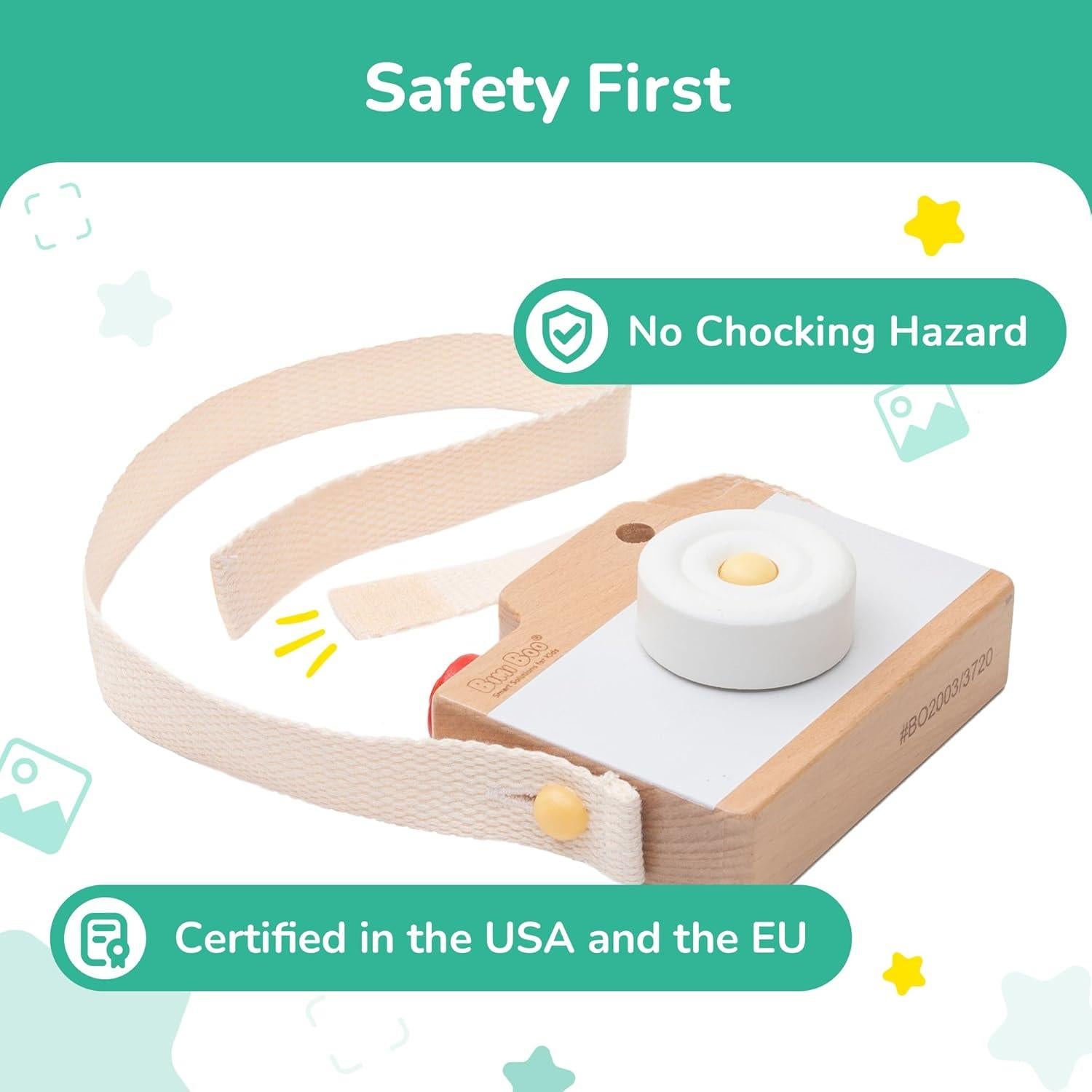 Cámara de Madera Bimi Boo para Bebés - Juguete Retro Seguro