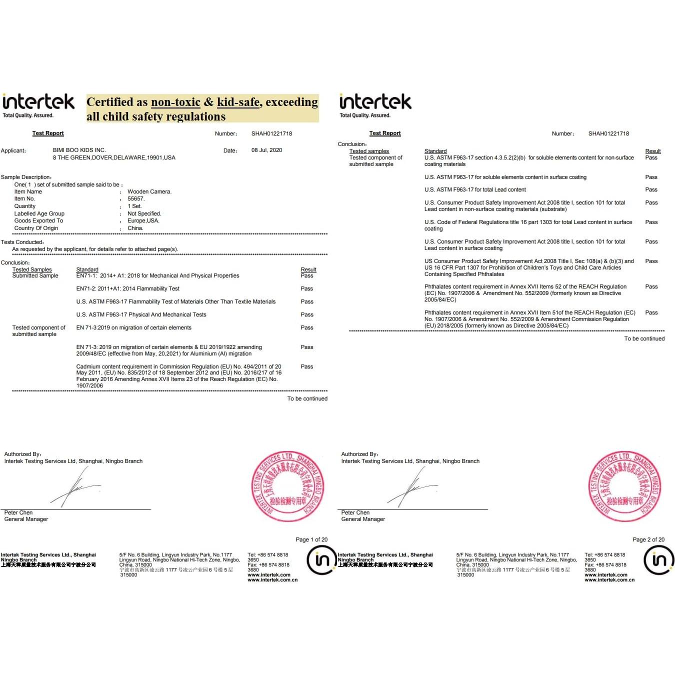 Cámara de Madera Bimi Boo para Bebés - Juguete Retro Seguro