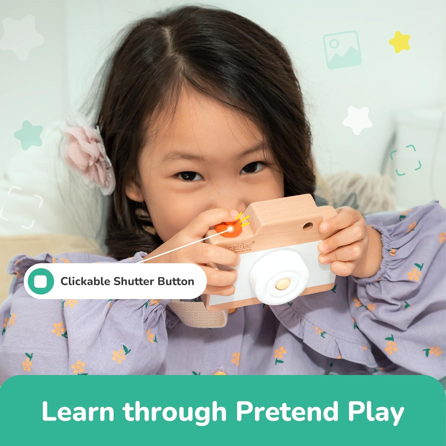 Cámara de Madera Bimi Boo para Bebés - Juguete Retro Seguro