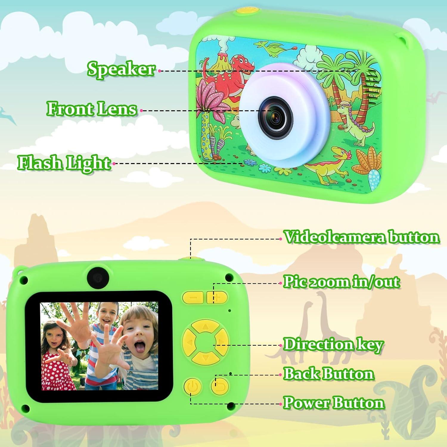 Cámara Digital para Niños SUZIYO SZY018 1080P Verde con Soporte