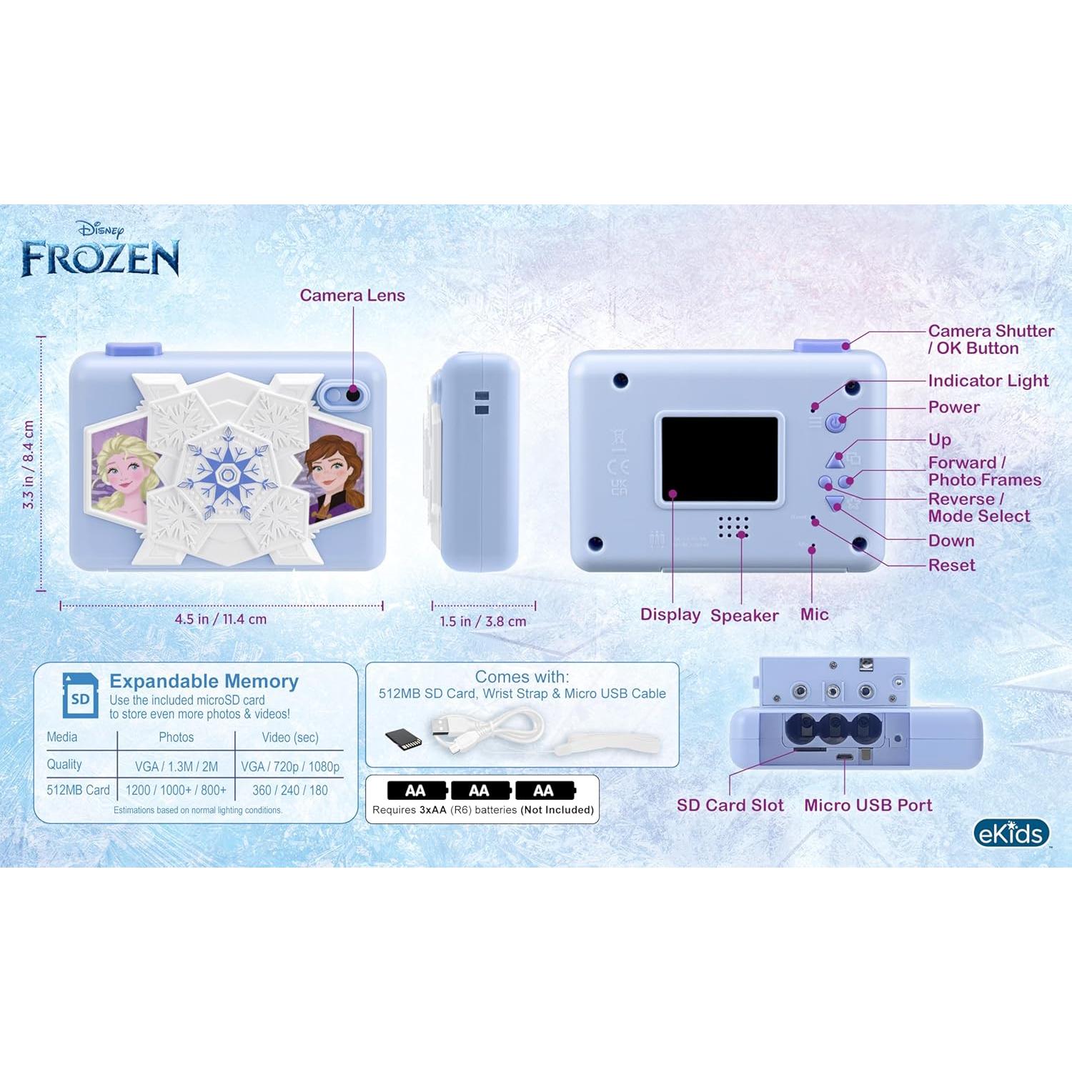 Cámara Digital para Niños eKids FR-533 Azul con Tarjeta SD