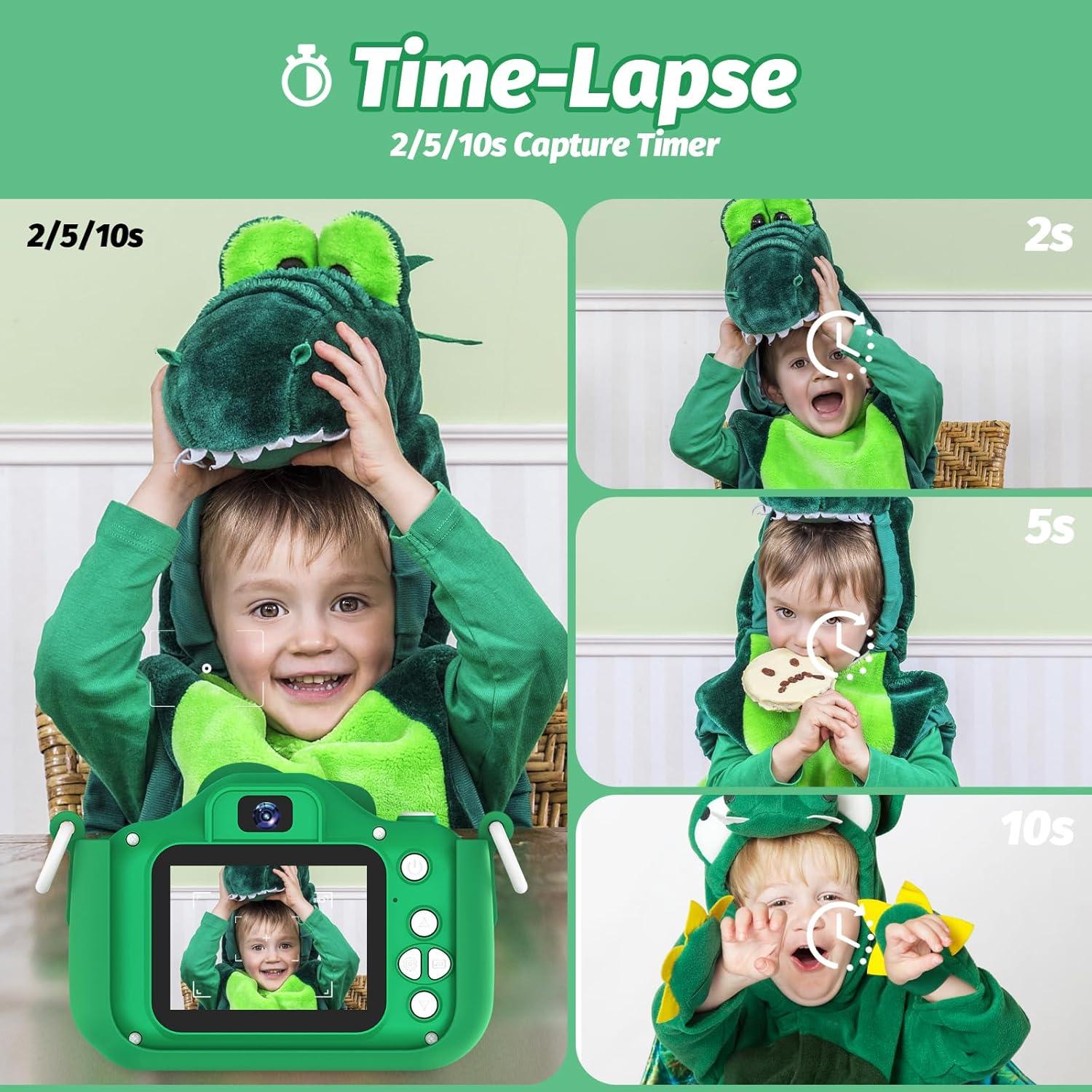 Cámara Digital para Niños OUTUVAS H27 12MP Verde 1080P
