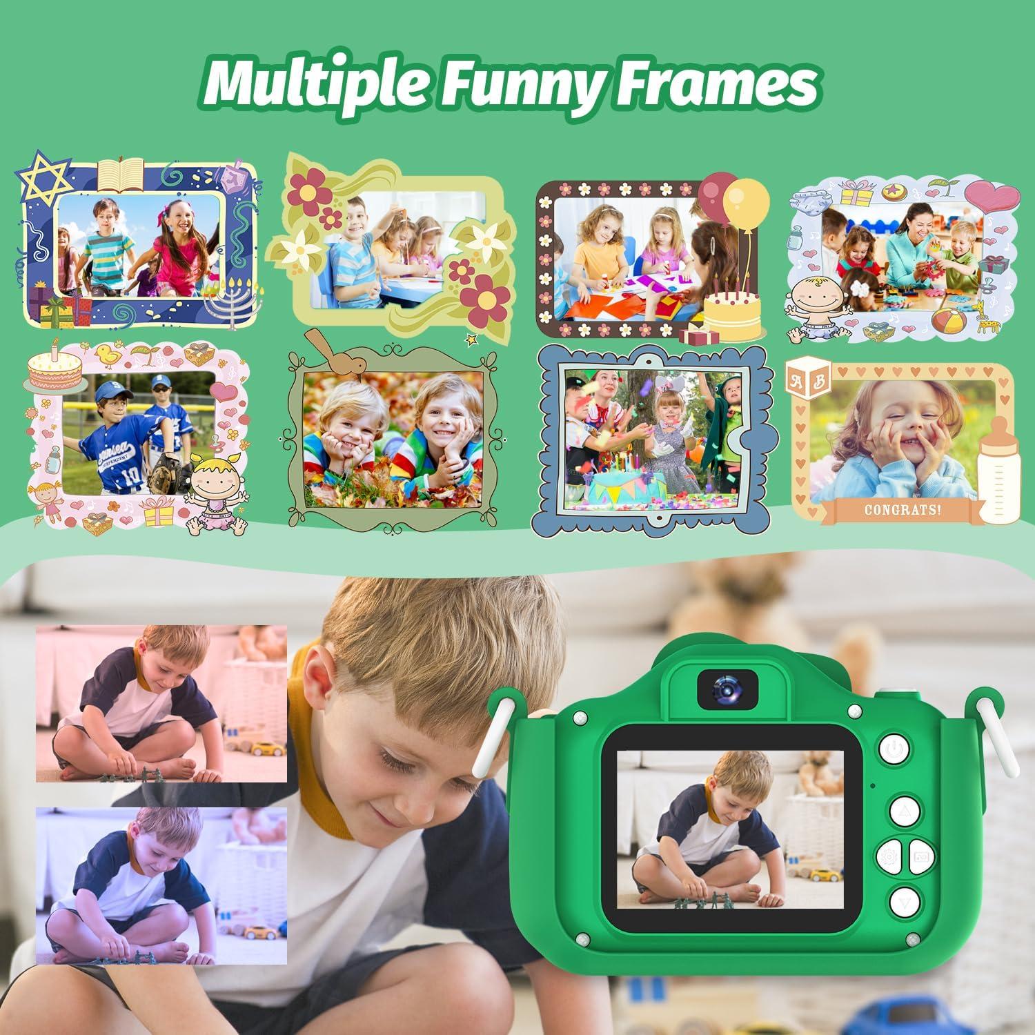 Cámara Digital para Niños OUTUVAS H27 12MP Verde 1080P