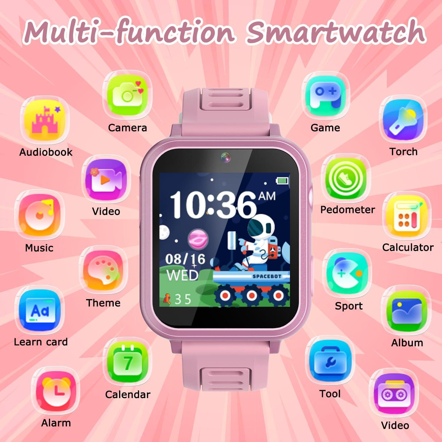 Reloj Inteligente para Niños Wiszodet Rosa 1.54" Pantalla Táctil