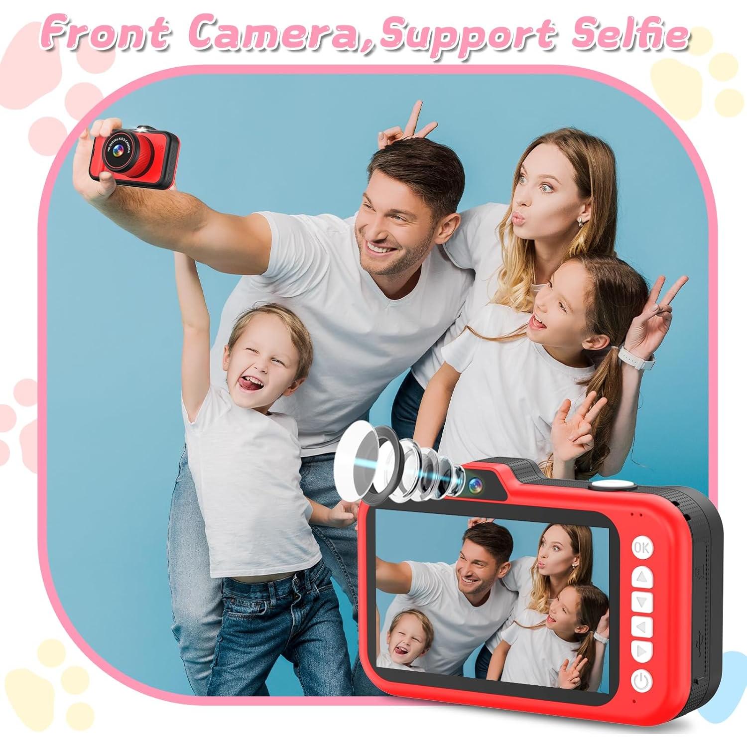 Cámara Digital para Niños CHAKEYAKE H90 con Zoom 10x y Pantalla 3.5"