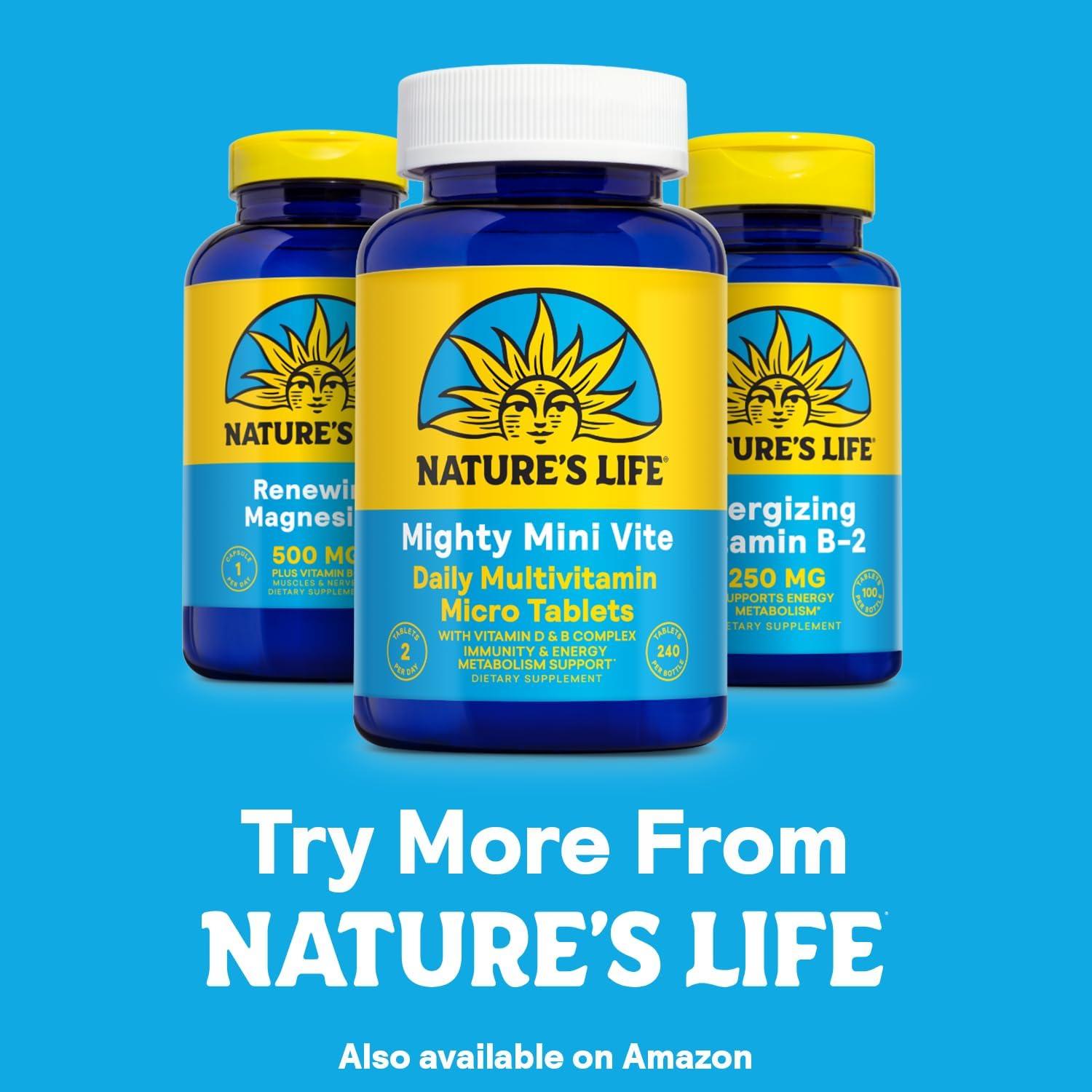 Suplemento de Magnesio Nature's Life 500 mg + Vitamina B-6