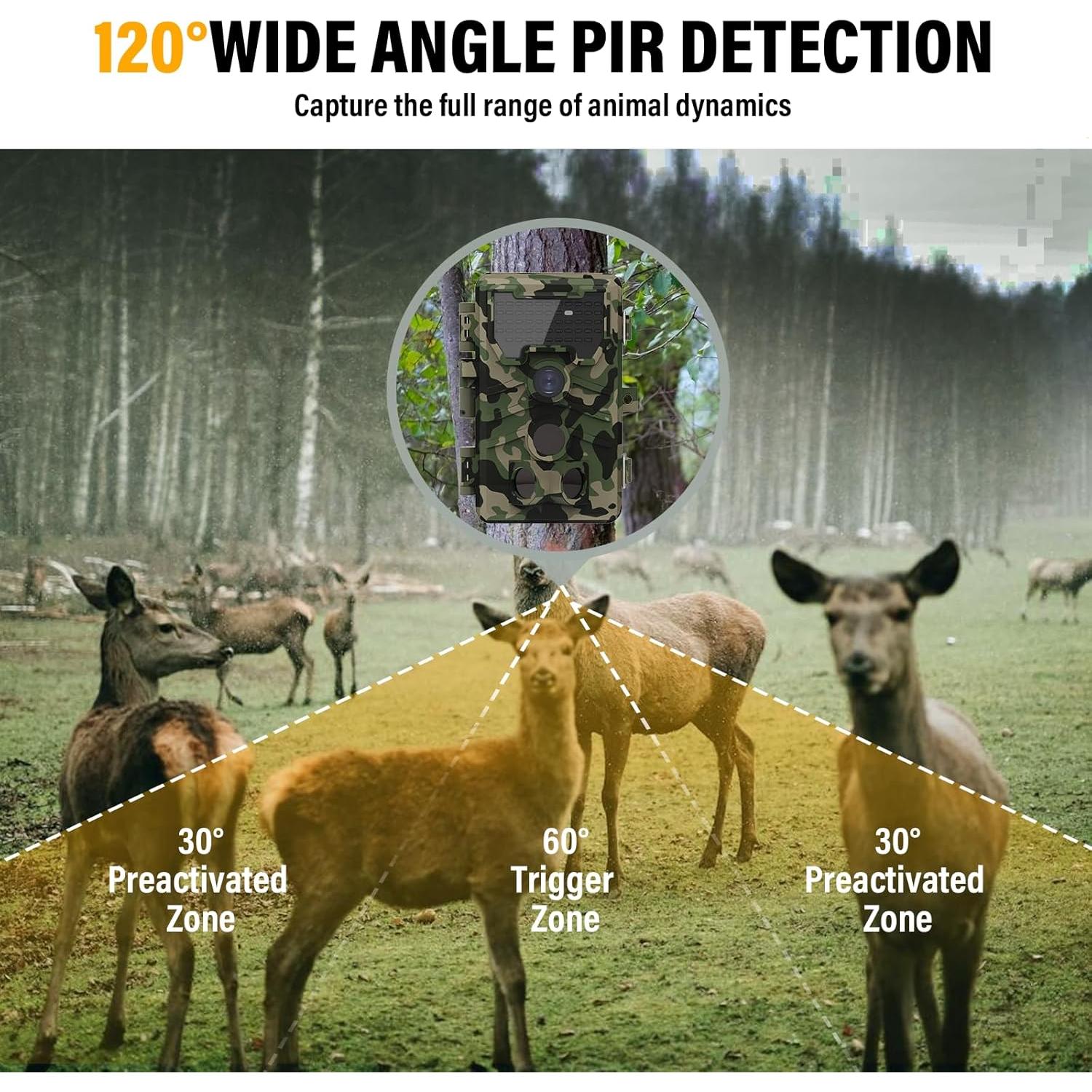 Cámara de sendero KaiNicker 24MP 1080p visión nocturna IP66