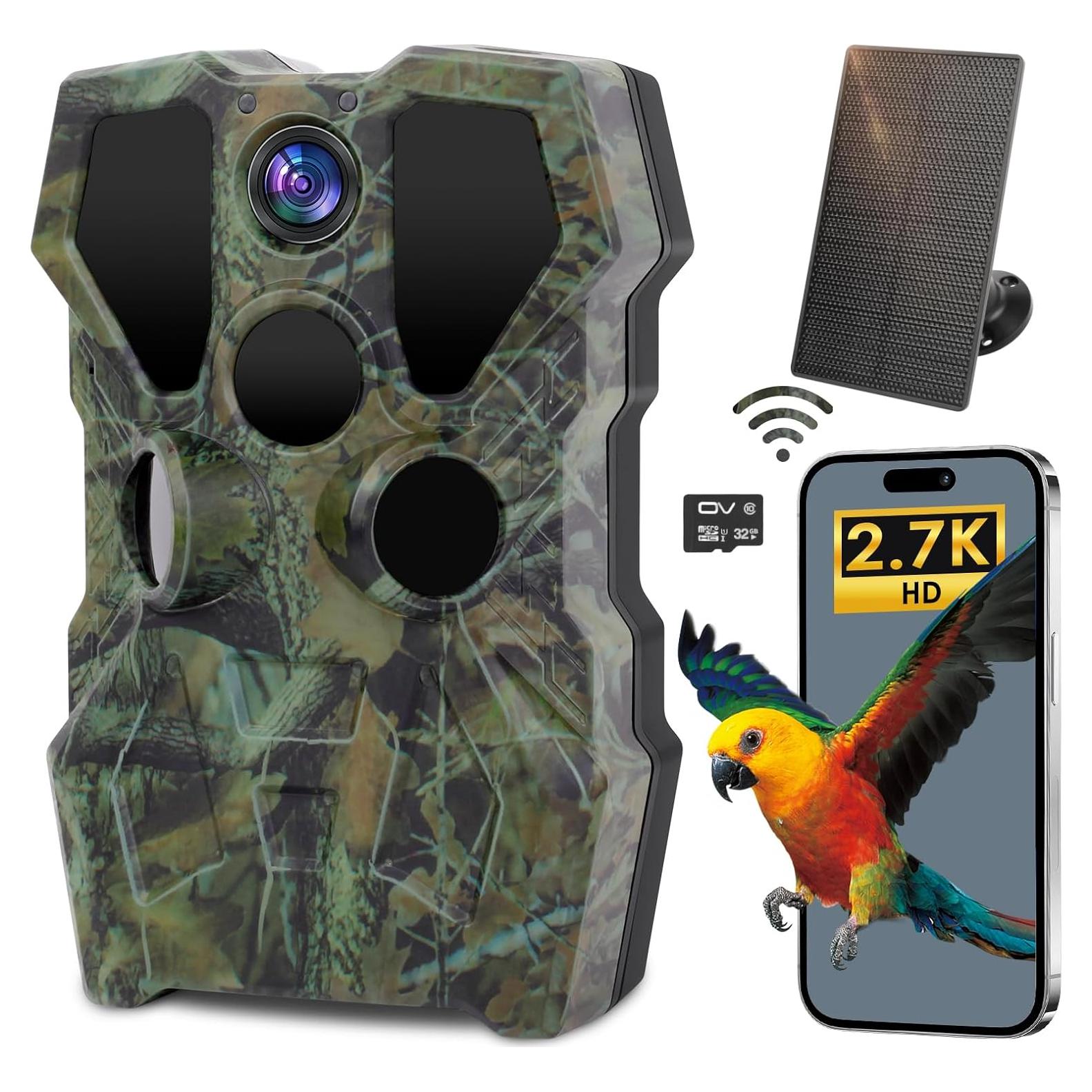 Cámara de sendero MKEOLGE 64MP 2.7K visión nocturna IP66