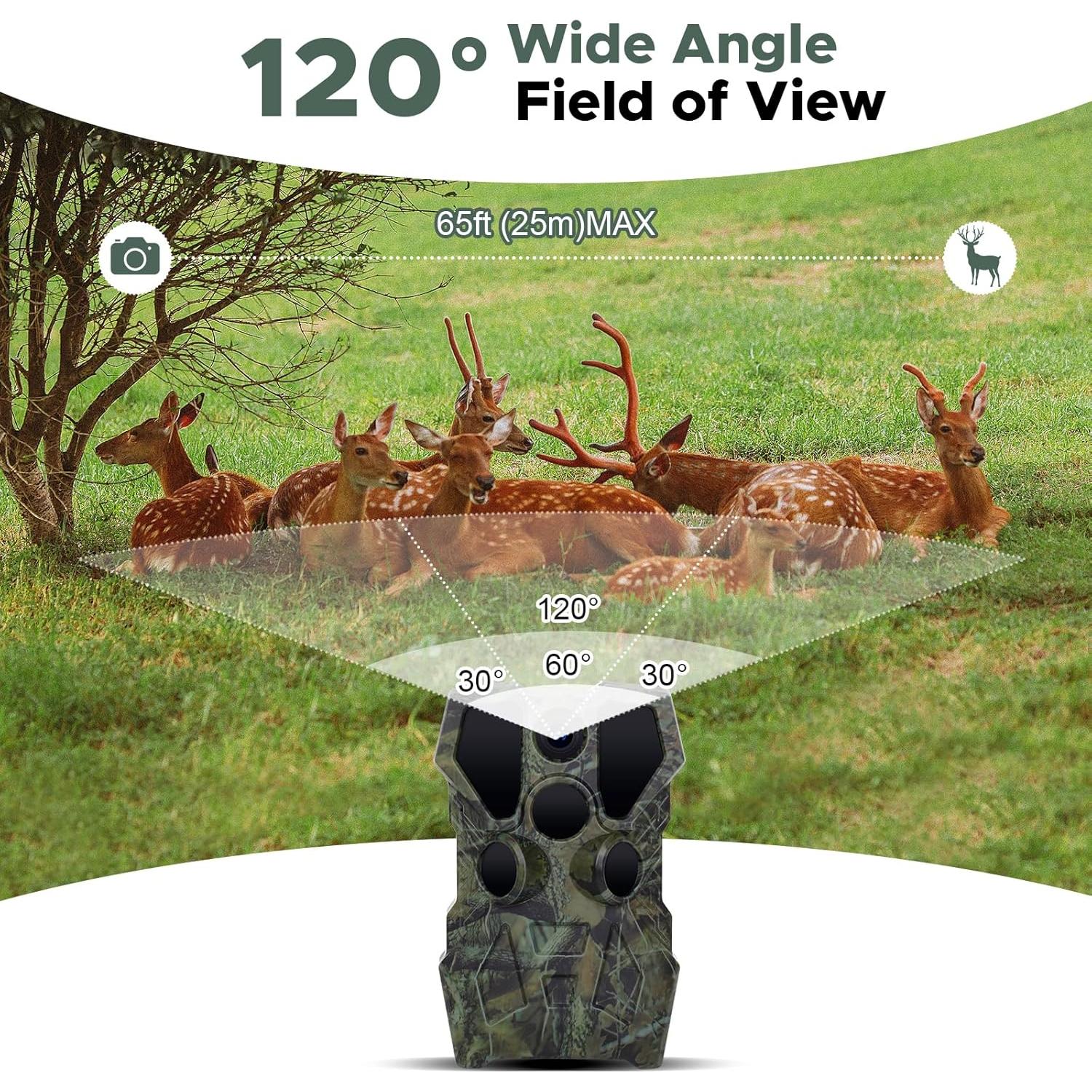 Cámara de sendero MKEOLGE 64MP 2.7K visión nocturna IP66