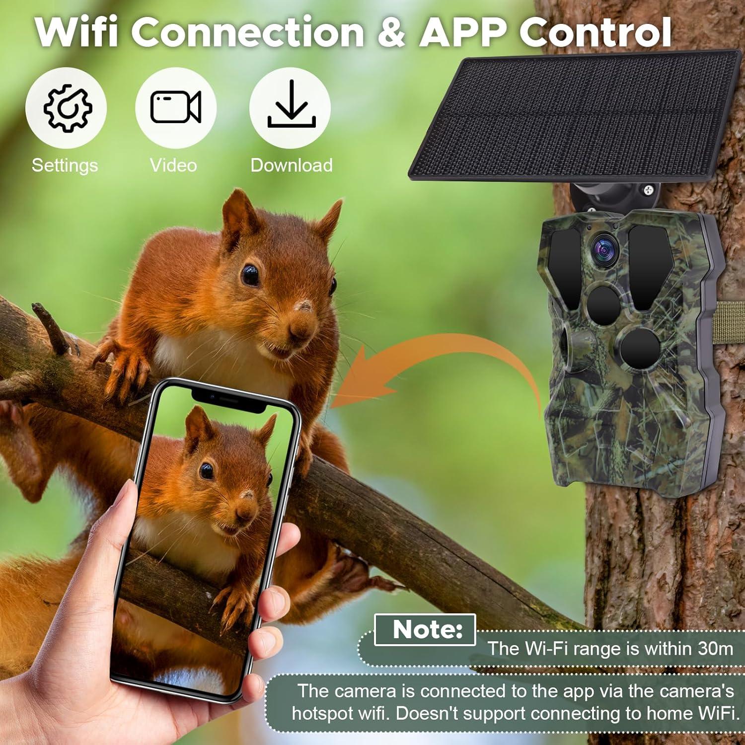 Cámara de sendero MKEOLGE 64MP 2.7K visión nocturna IP66