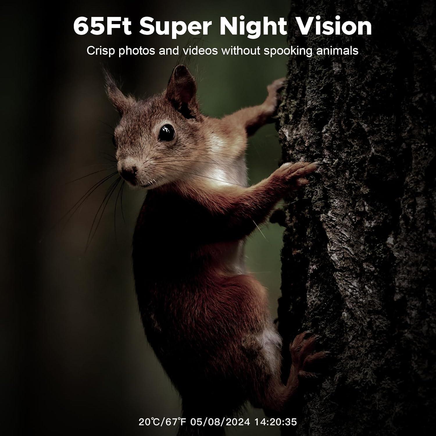 Cámara de sendero MKEOLGE 64MP 2.7K visión nocturna IP66