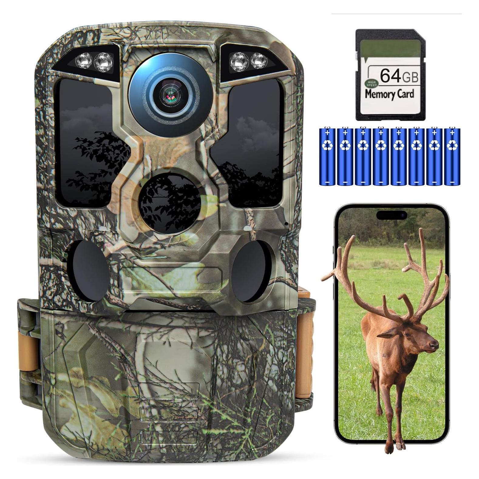 Cámara de sendero KJK 8K 84MP WiFi visión nocturna IP67