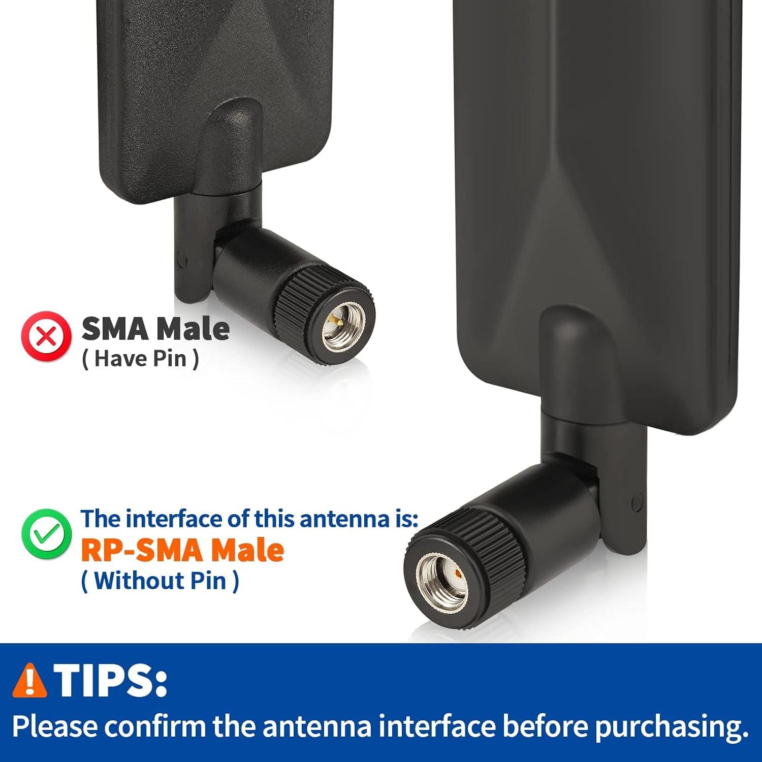 Antena de Cámara de Trail Bingfu 4G LTE 9dBi RP-SMA Macho - Paquete de 4