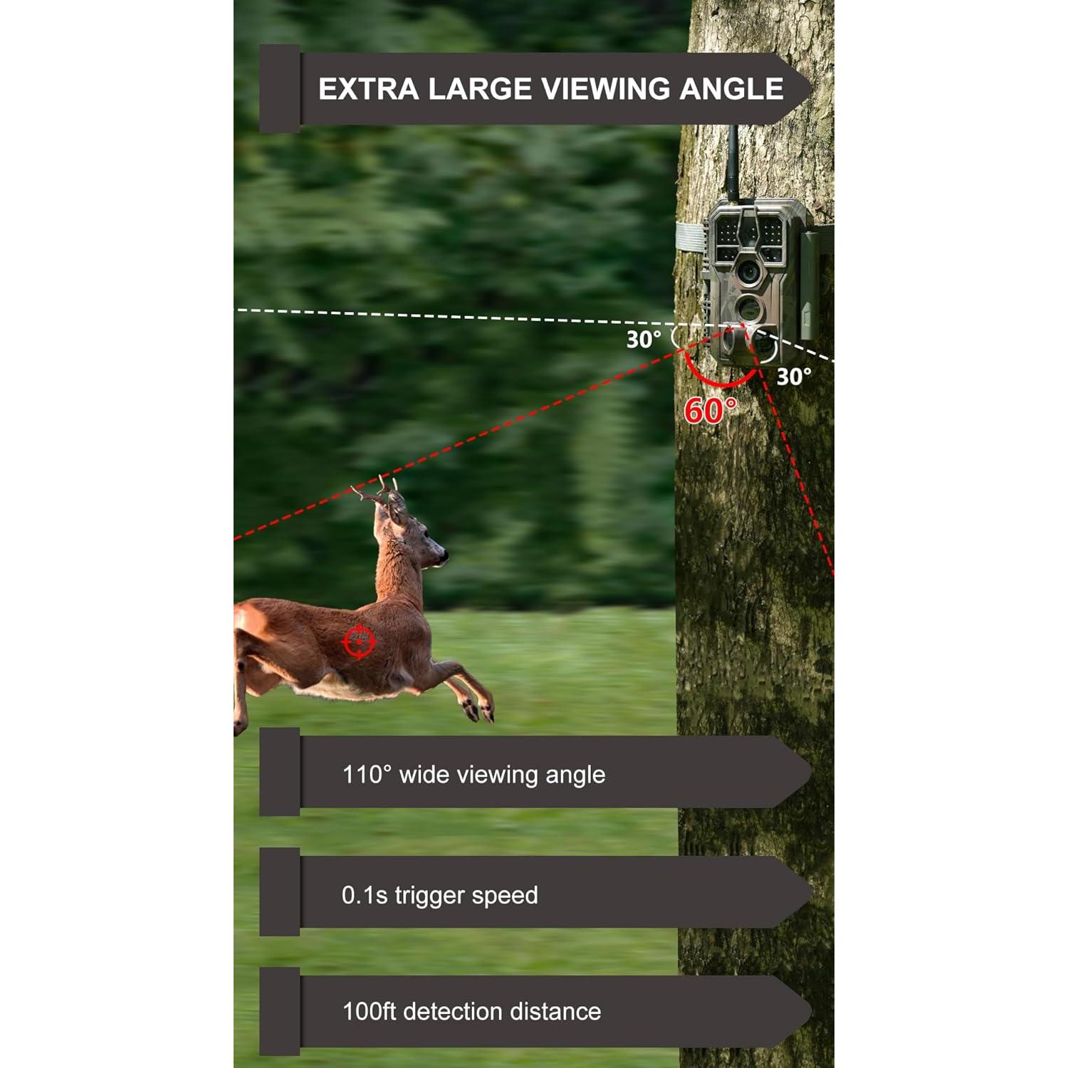 Cámara de sendero GardePro E8PMB, 64MP, WiFi, visión nocturna