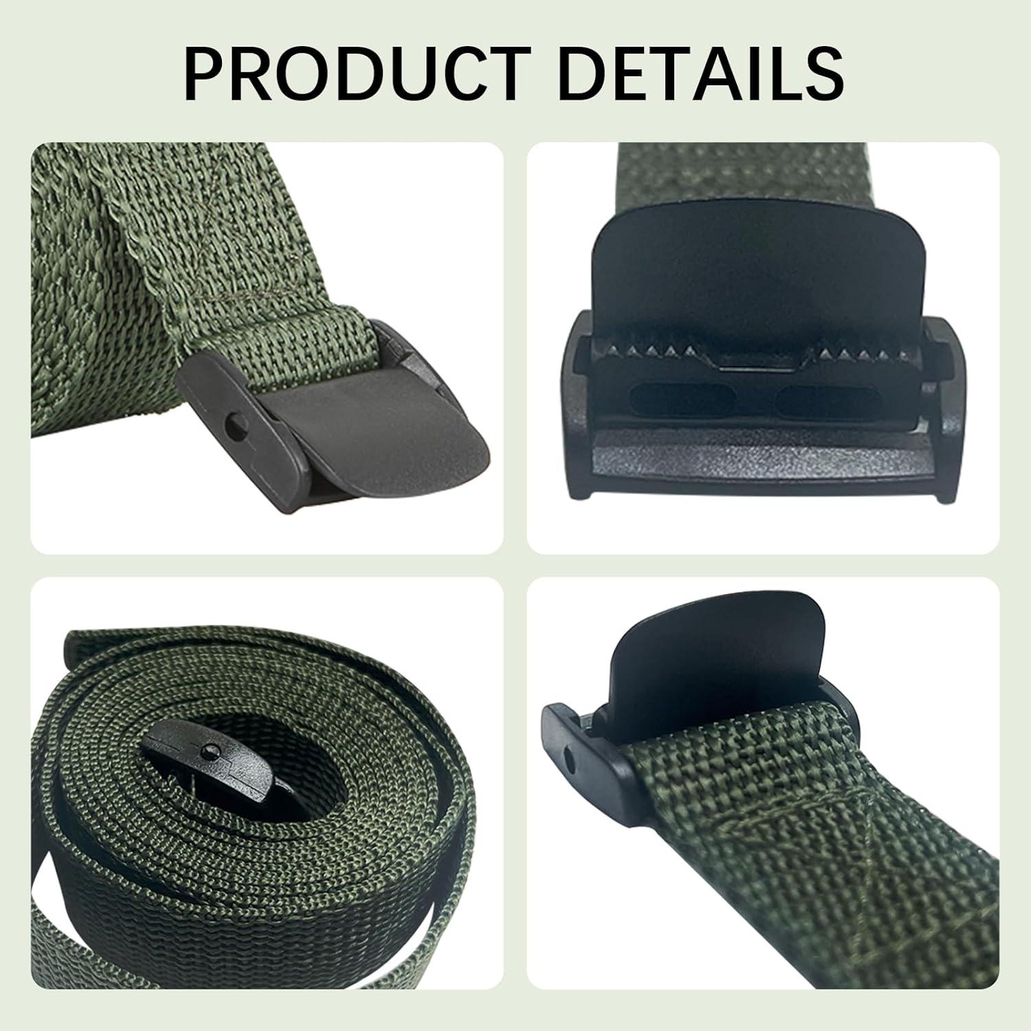 4 Correasa de Cámara de Nylon Acuxiaza 145cm Verde Alta Resistencia