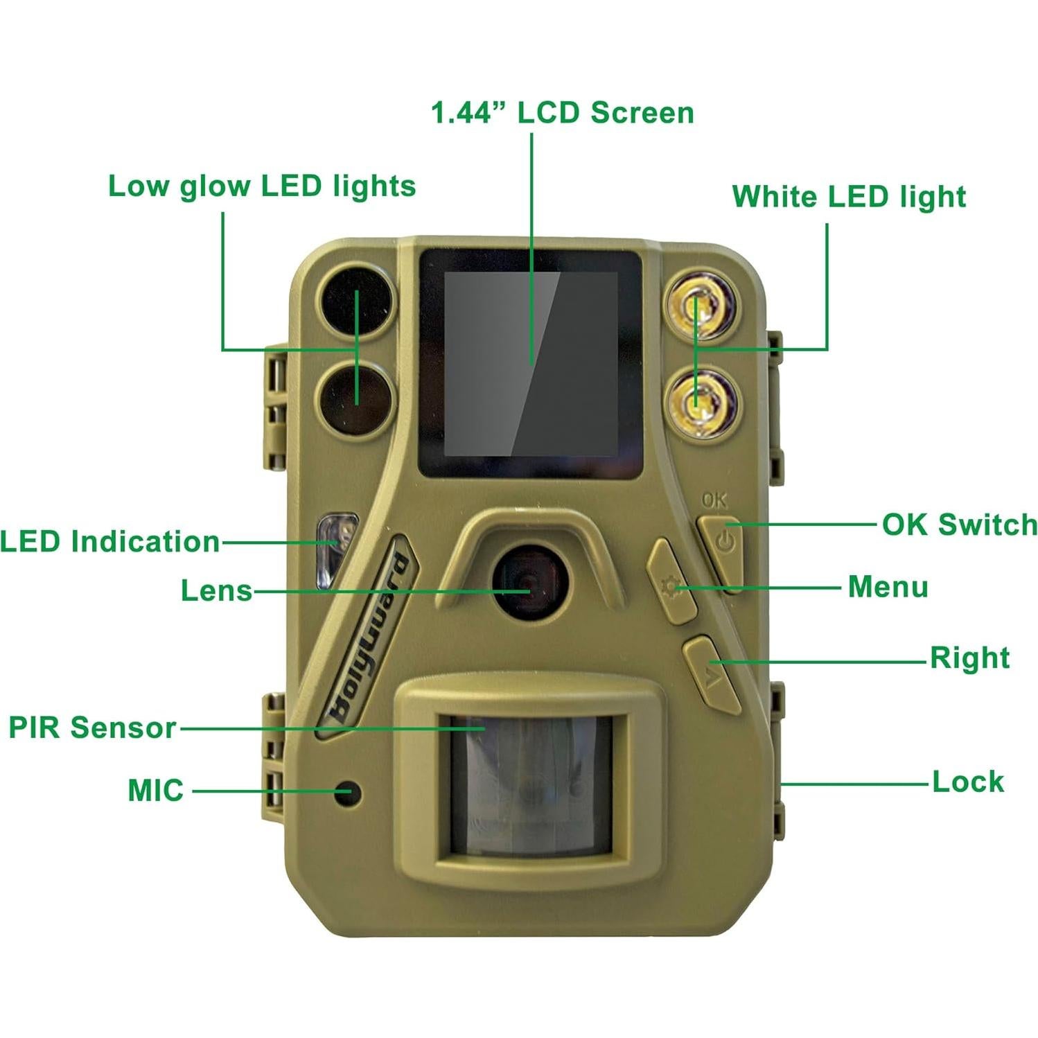 Cámara de Sendero BolyGuard SG520-D 37MP 4K IR LED Nocturna