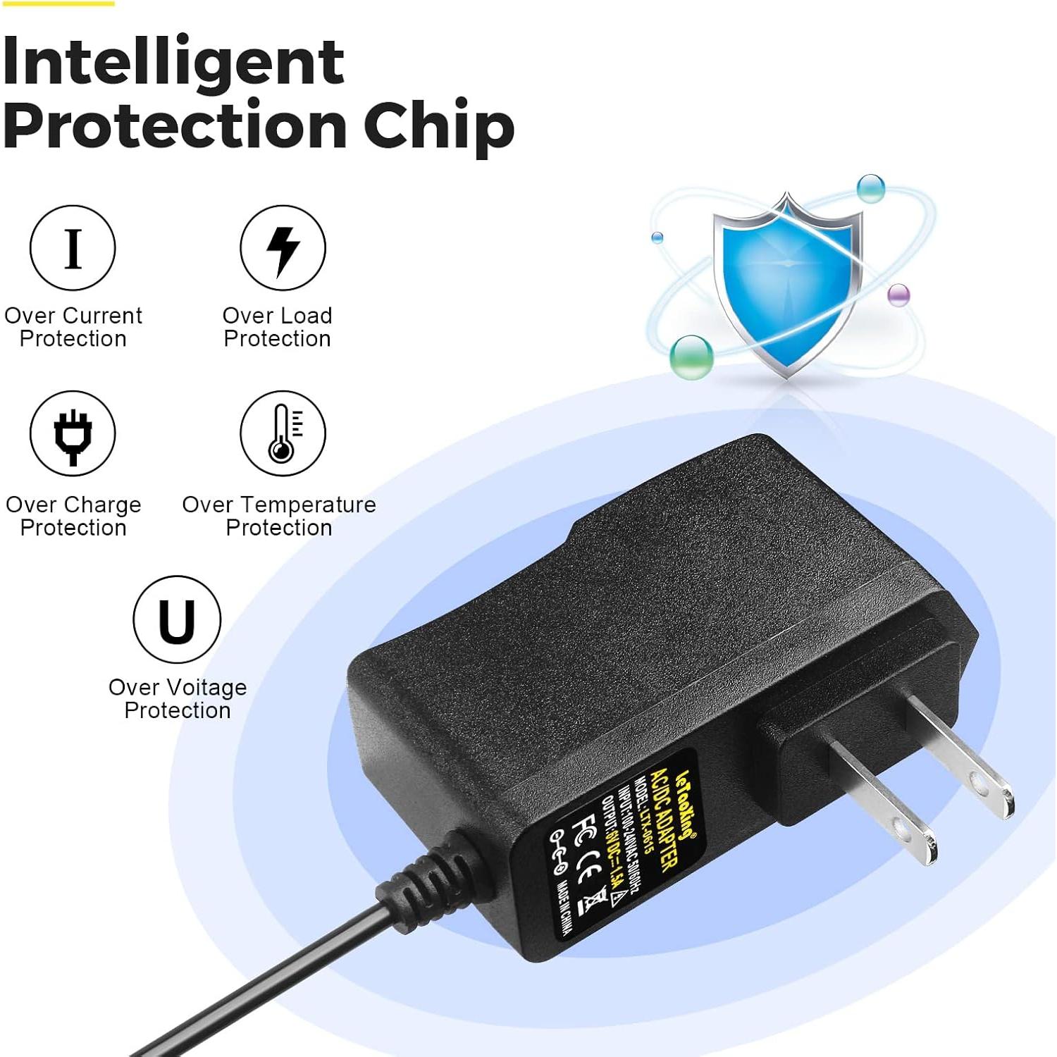 Adaptador de Corriente 6V 1.5A LeTaoXing para Cámaras