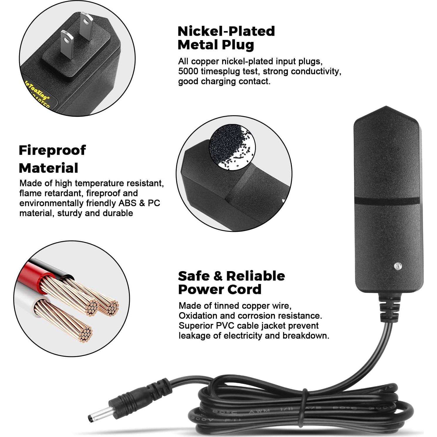 Adaptador de Corriente 6V 1.5A LeTaoXing para Cámaras