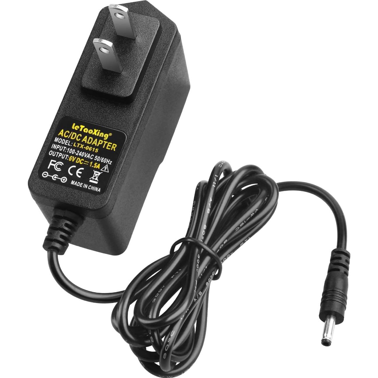 Adaptador de Corriente 6V 1.5A LeTaoXing para Cámaras