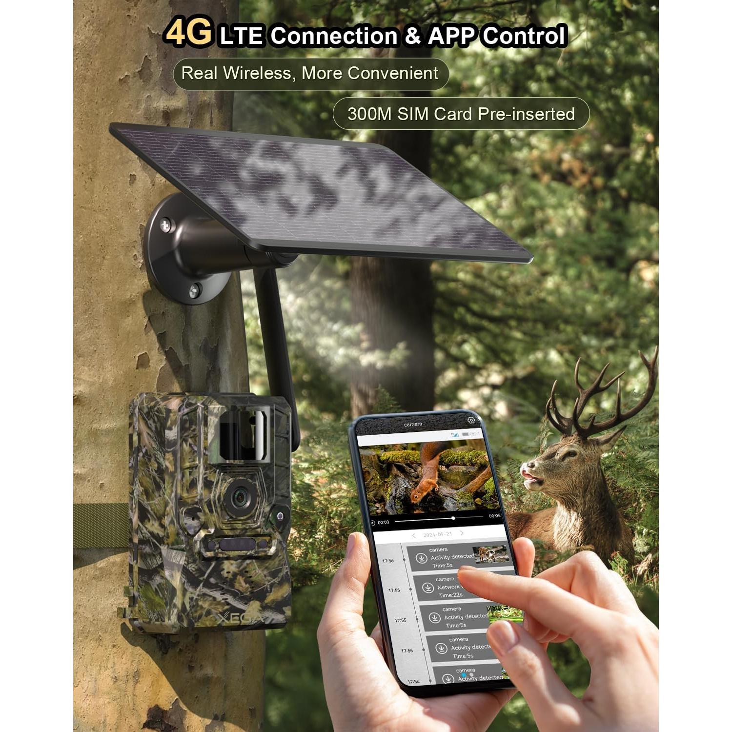 Cámara de Trail Solar 4G Xega XG-11-AU con GPS 2K