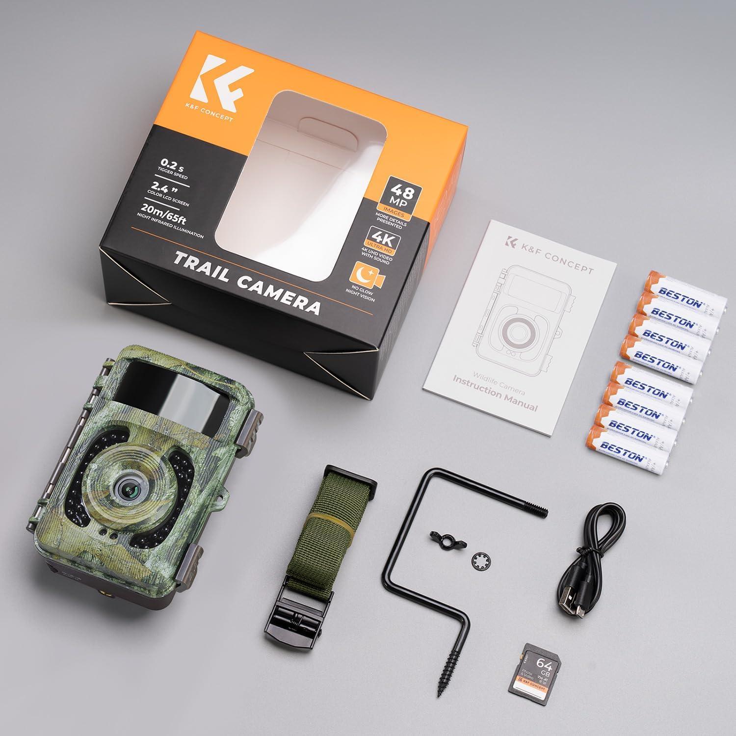 Cámara de Sendero K&F Concept 4K 48MP con Visión Nocturna