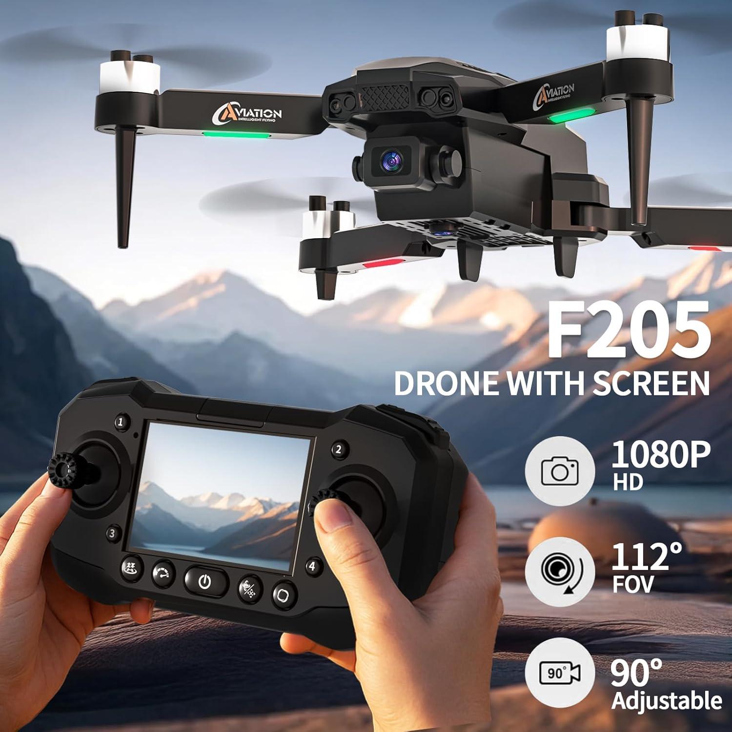 Drone Suangrc F205 con cámara 1080P y pantalla LCD