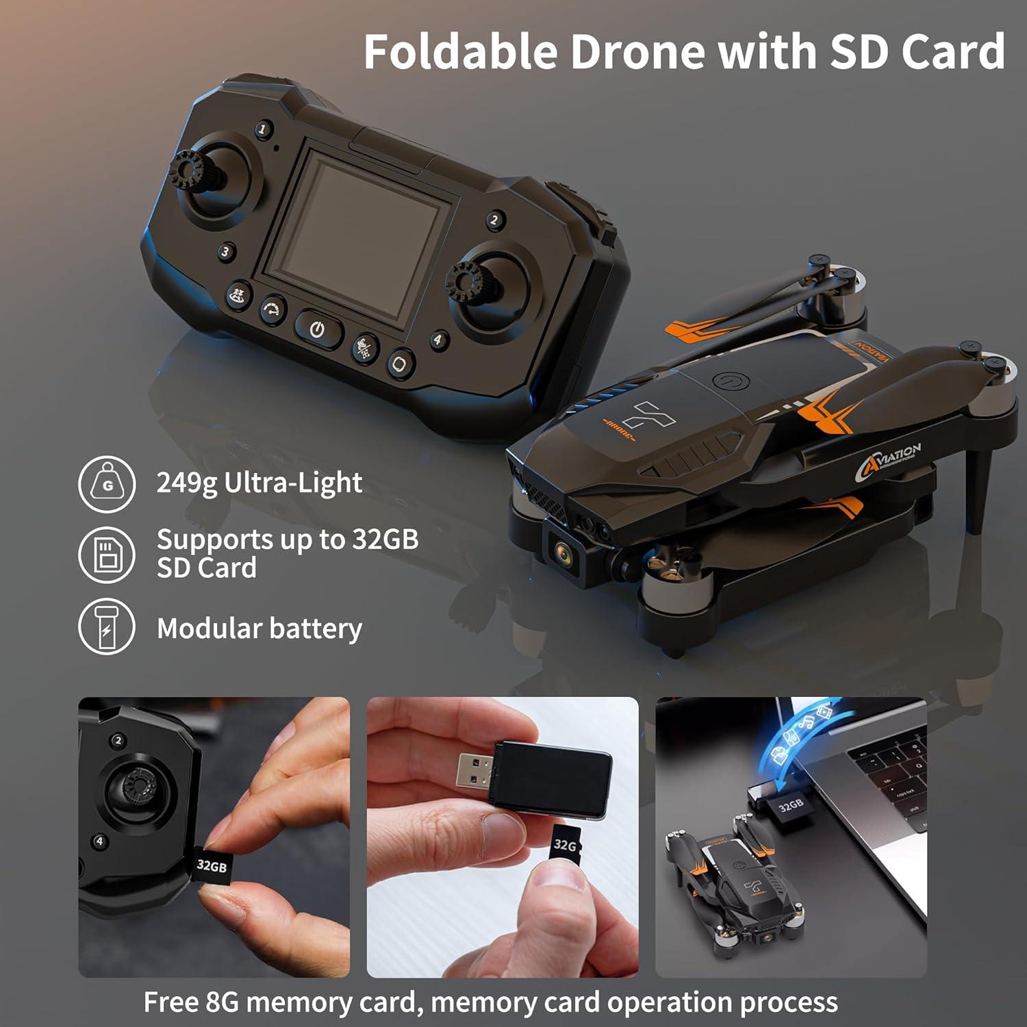 Drone Suangrc F205 con cámara 1080P y pantalla LCD
