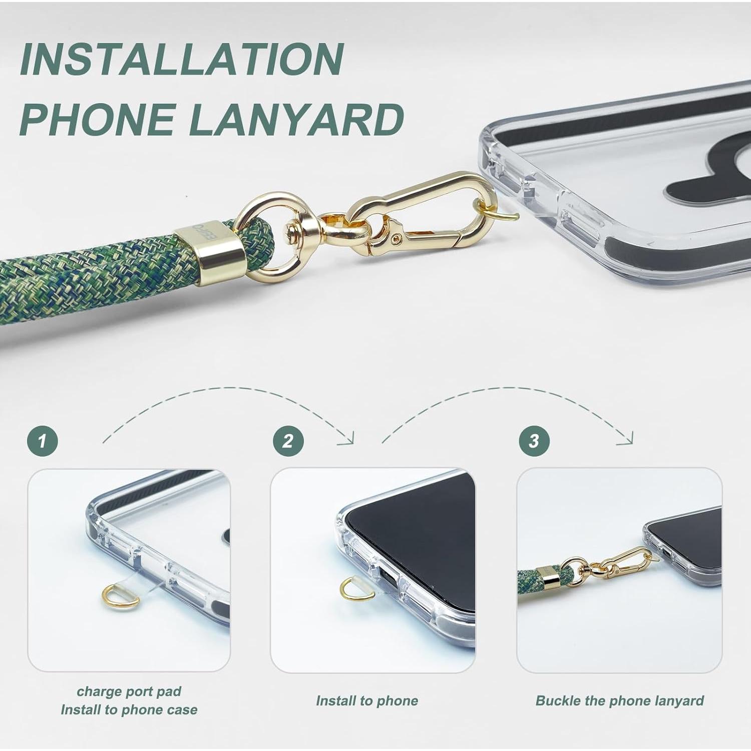 Correa para Teléfono Clip and Go Verde con Billetera