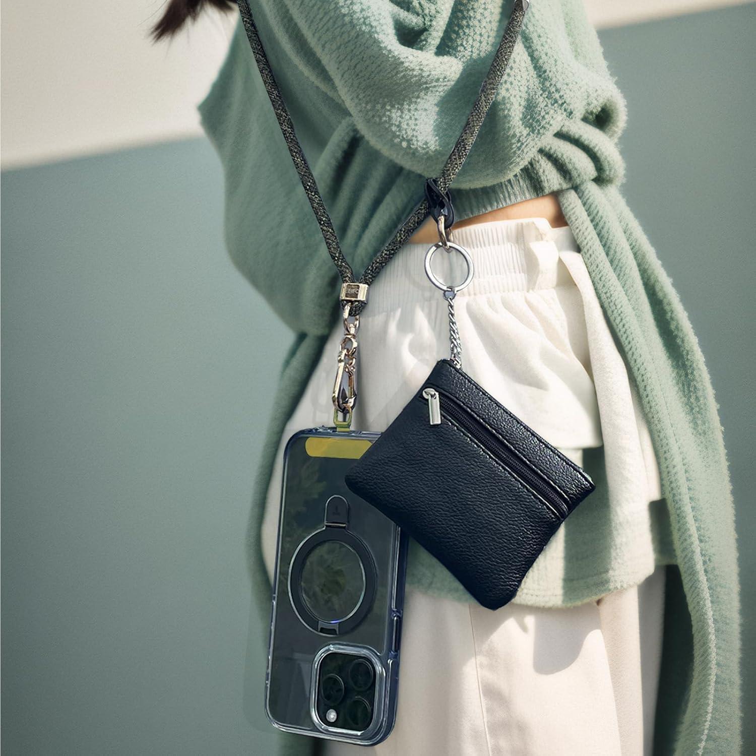 Correa para Teléfono Clip and Go Verde con Billetera