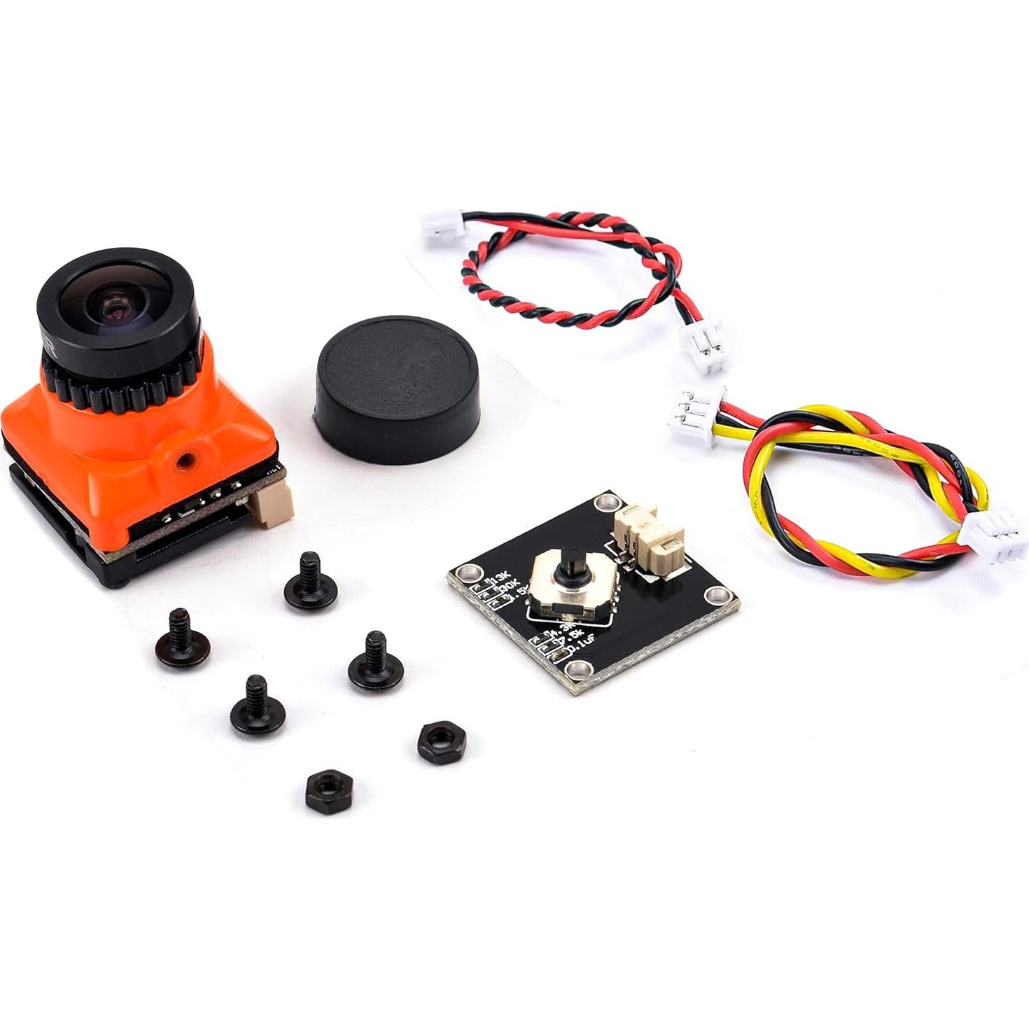 Cámara FPV Readytosky 1500TVL 2.1mm CMOS OSD Ajustable Naranja