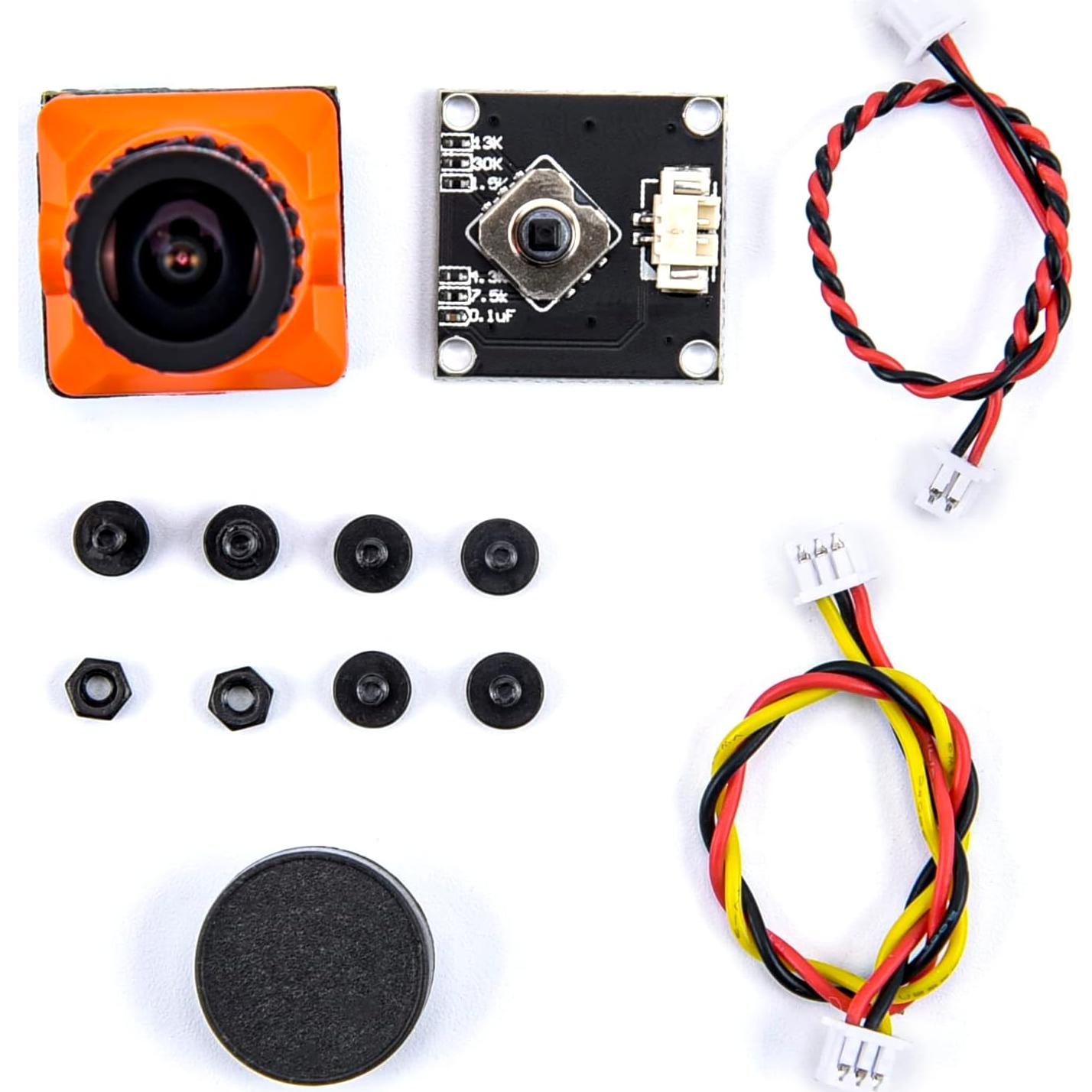 Cámara FPV Readytosky 1500TVL 2.1mm CMOS OSD Ajustable Naranja
