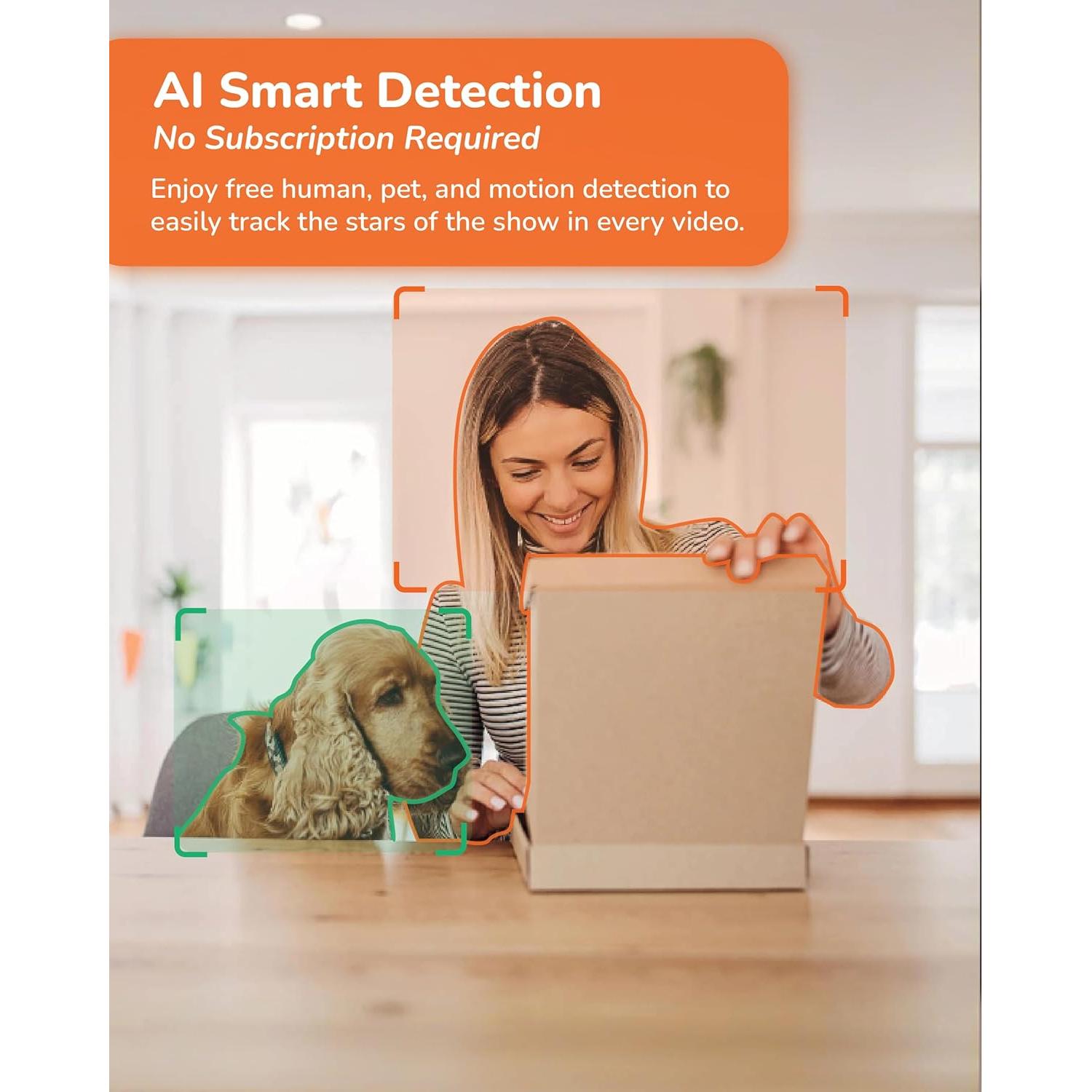Cámara de Seguridad Interior Sensforge SF-C2 2.5K Wi-Fi Pan-Tilt