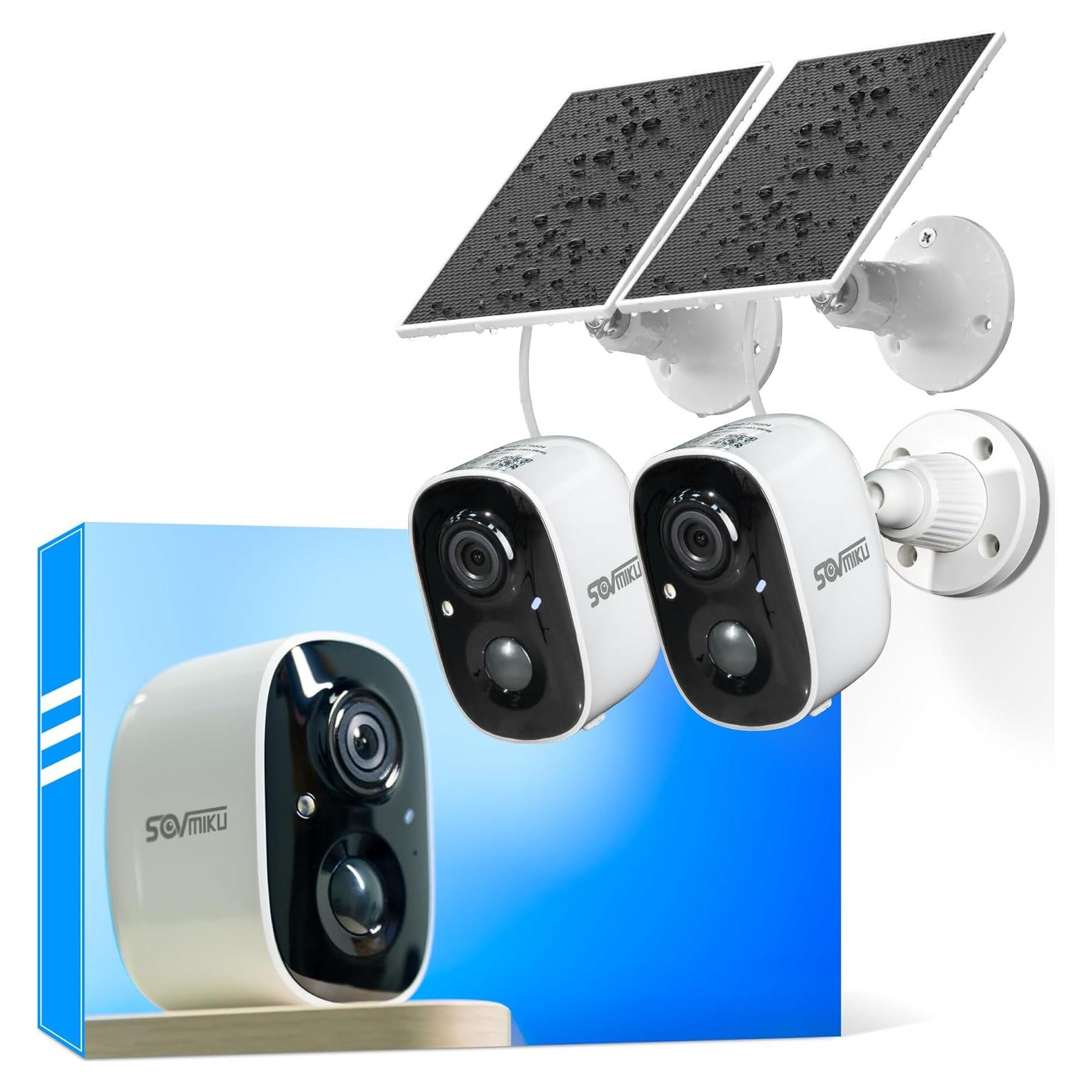 Cámara de Seguridad Solar Inalámbrica SOVMIKU CG6 3MP IP66
