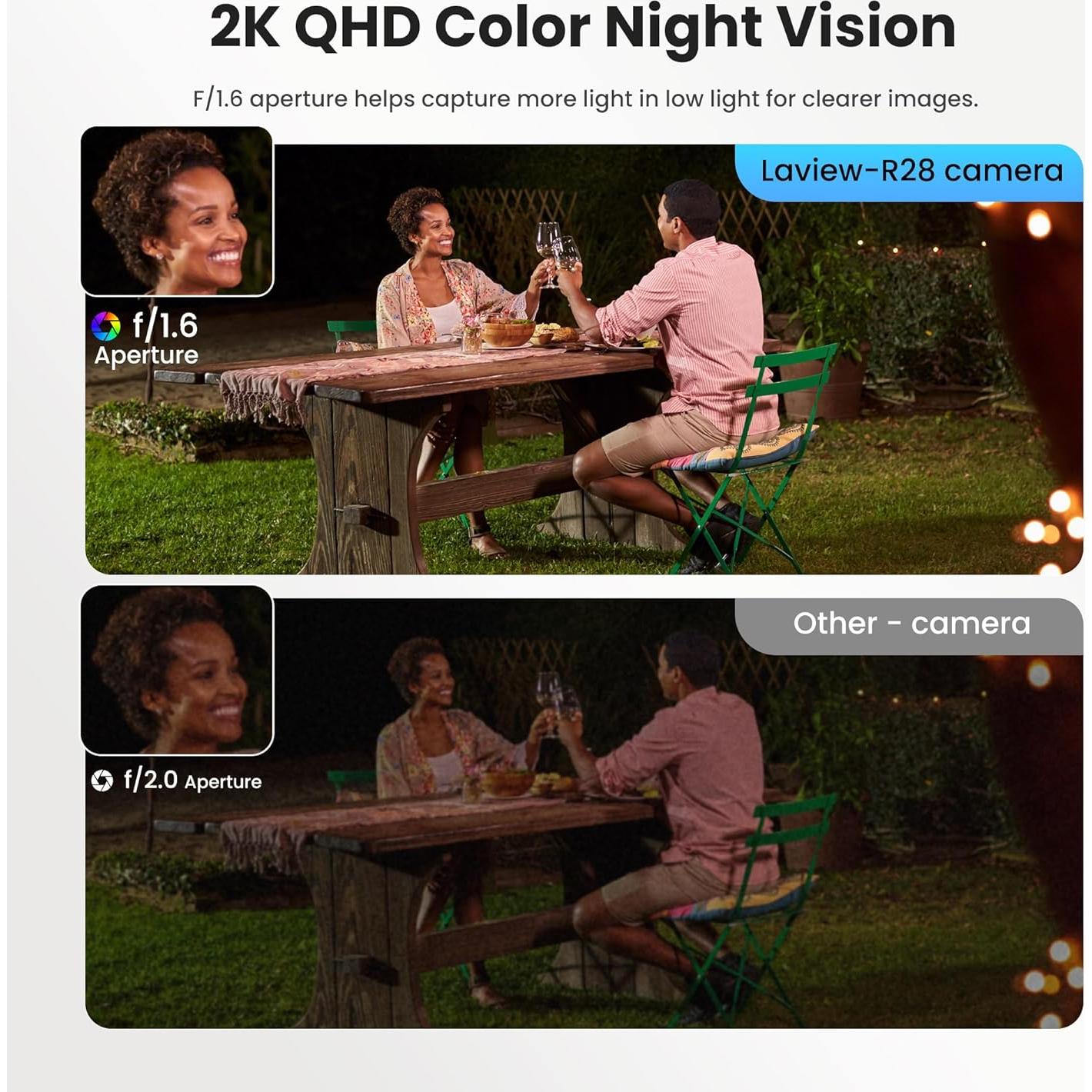 Cámara de Seguridad Solar Inalámbrica LaView 2K 3MP IP65