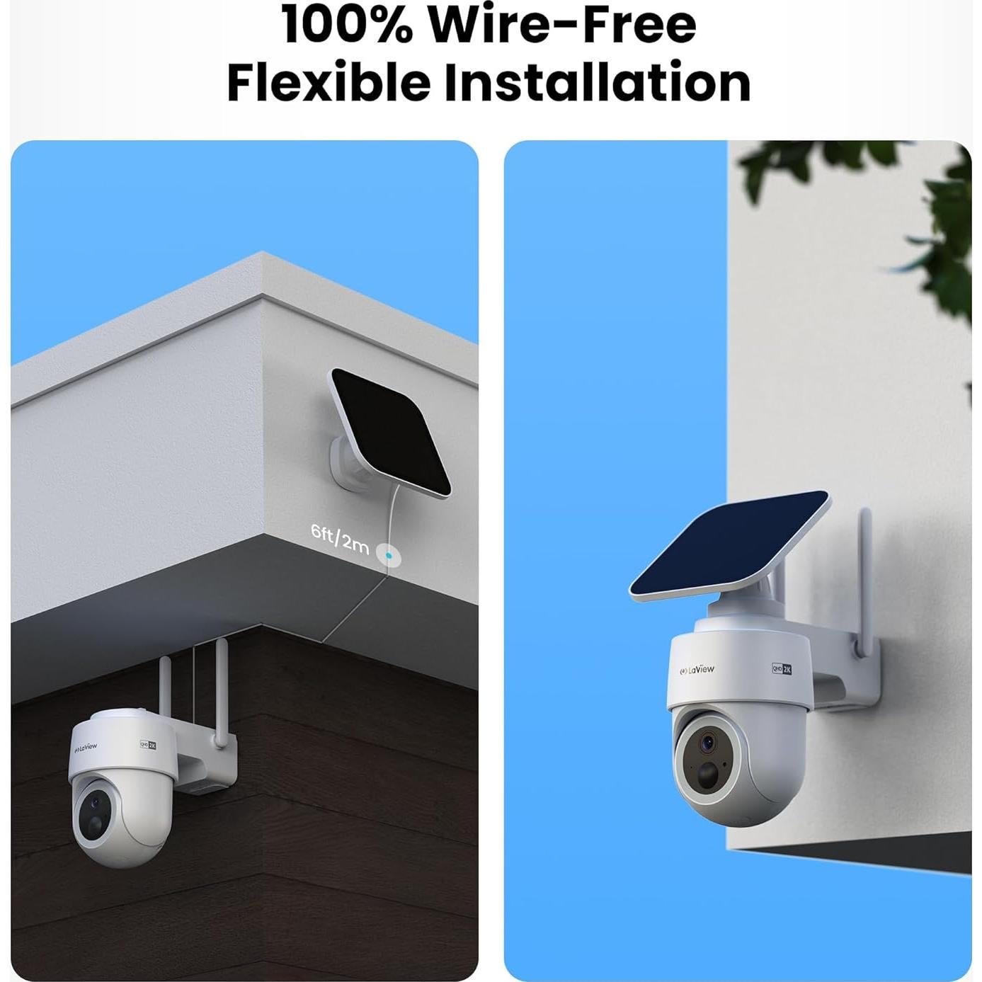 Cámara de Seguridad Solar Inalámbrica LaView 2K 3MP IP65