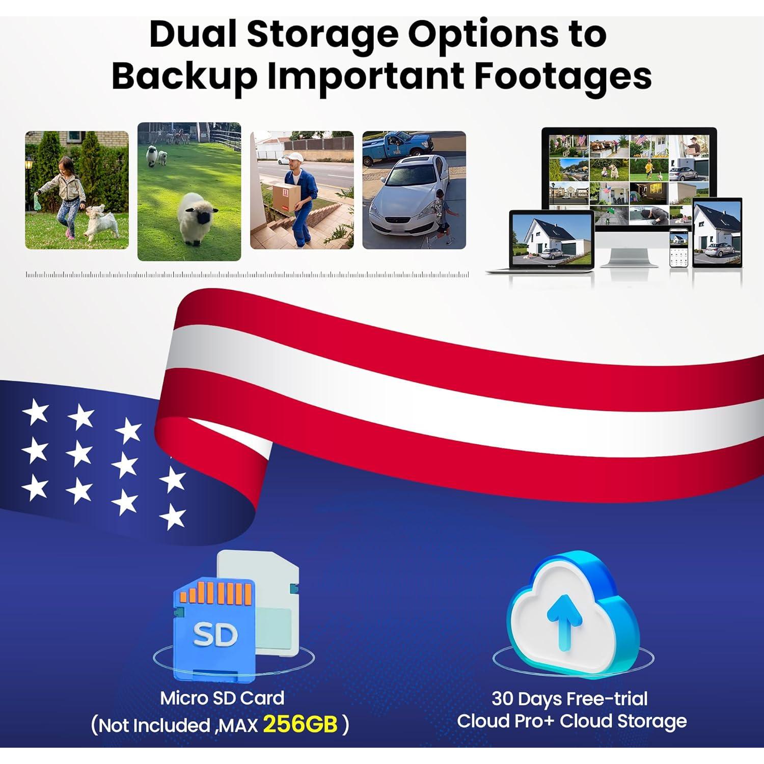 Cámara de Seguridad Solar Inalámbrica LaView 2K 3MP IP65