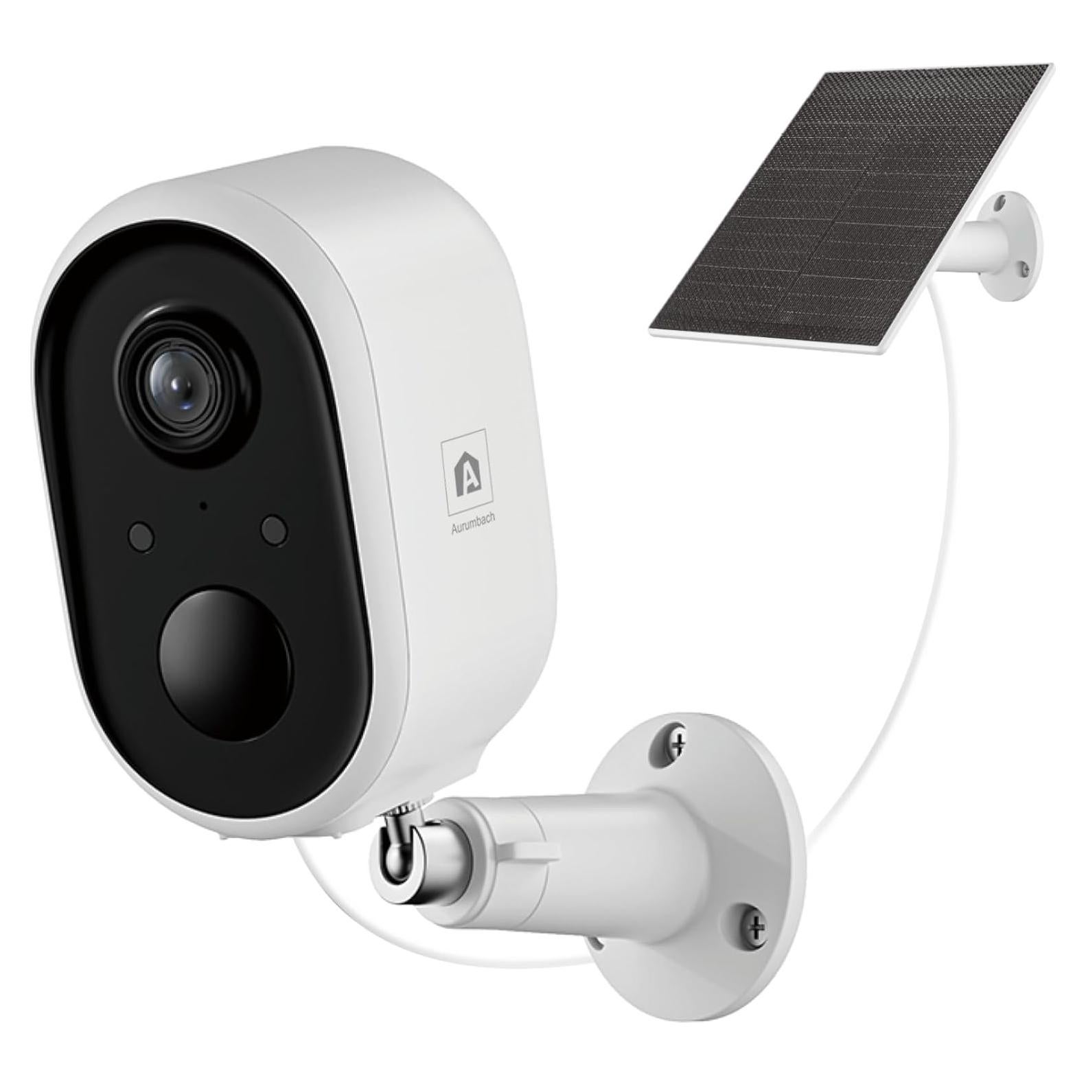 Cámara de Seguridad Solar Inalámbrica Aurumbach 2K con Visión Nocturna
